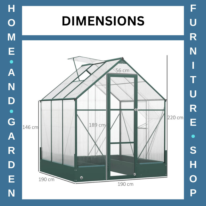 Walk In Greenhouse 6x6 FT with Foundation and Temperature Controlled Window - Home and Garden Furniture Shop - rustic - furniture