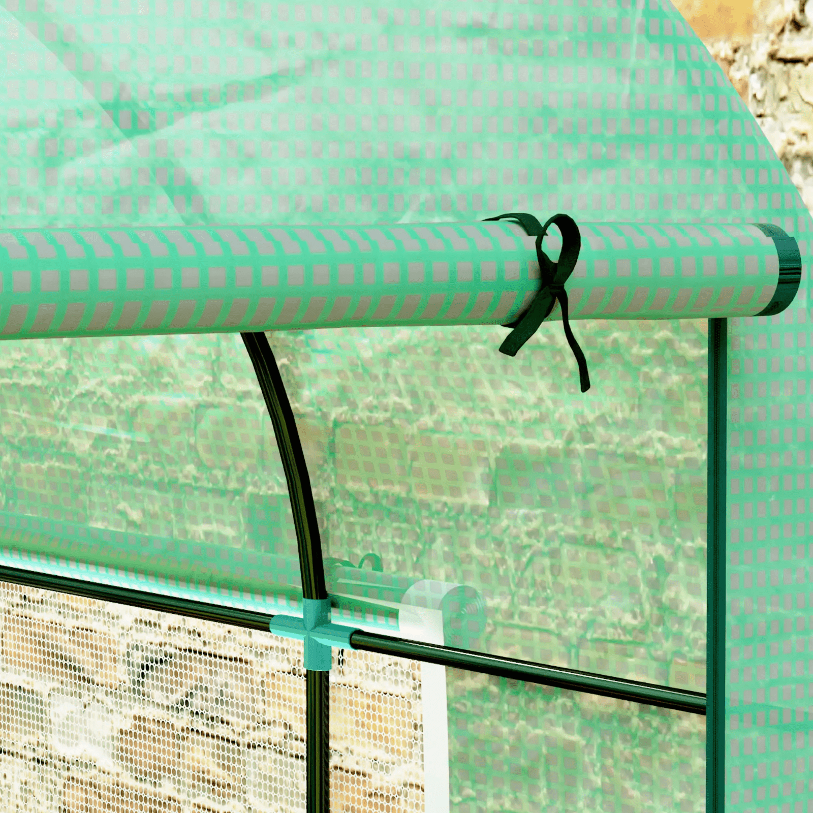 Walk In Greenhouse Large Polytunnel Tent Windows Plant Grow House Steel Frame 3m - Home and Garden Furniture Shop - rustic - furniture