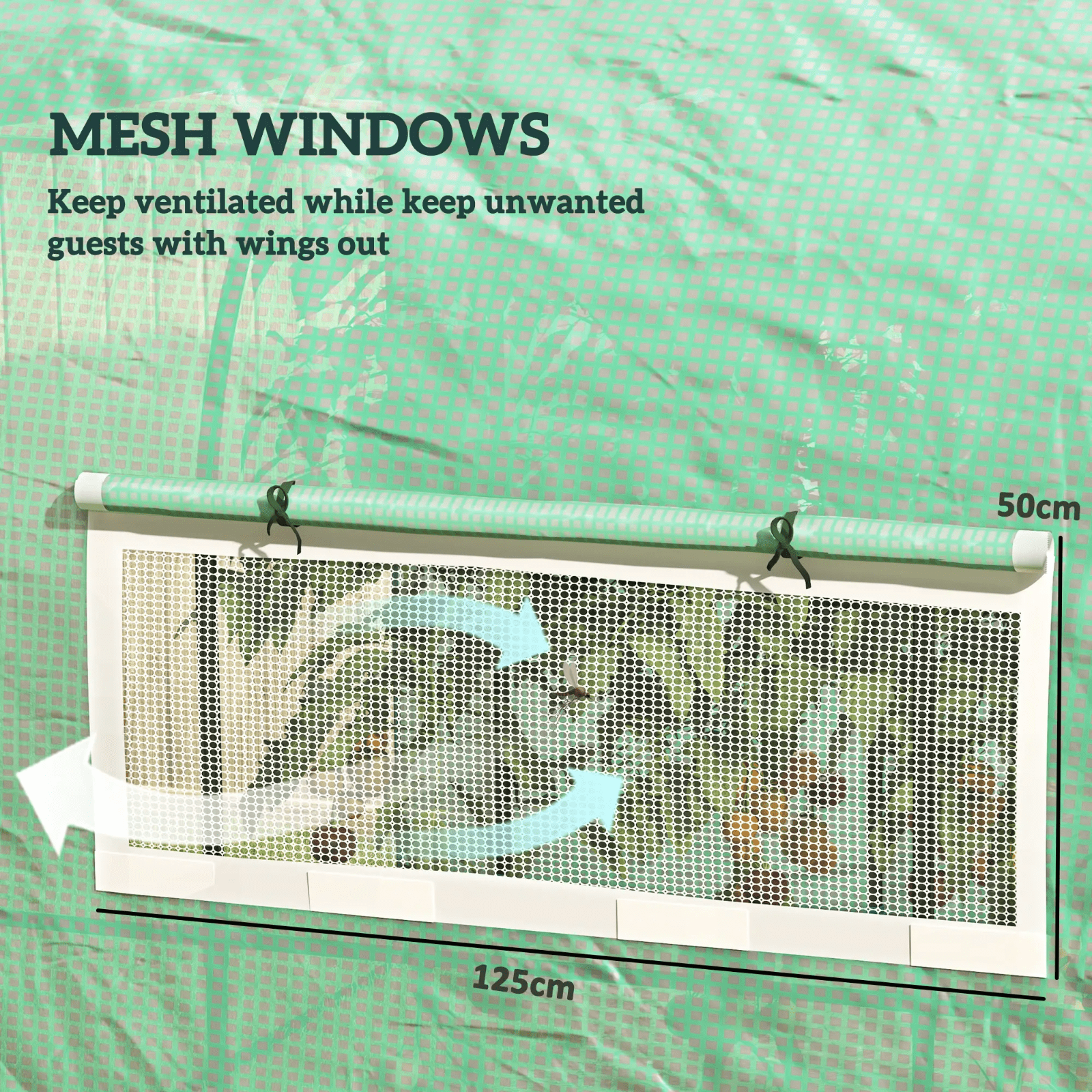 Walk In Greenhouse Large Polytunnel Tent Windows Plant Grow House Steel Frame 3m - Home and Garden Furniture Shop - rustic - furniture