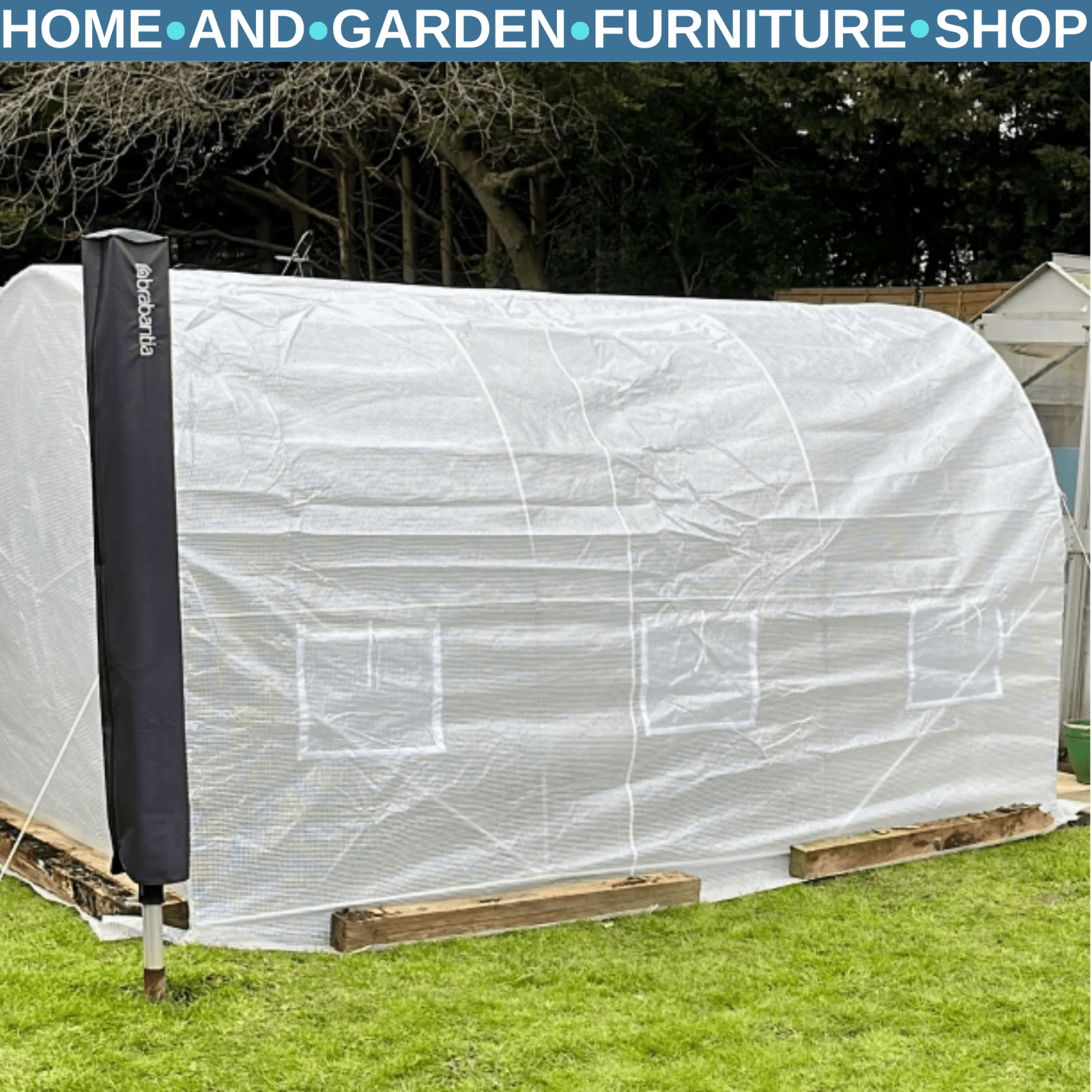 Walk In Greenhouse Large Polytunnel Windows Galvanised Garden Grow Tent Plants - Home and Garden Furniture Shop - rustic - furniture