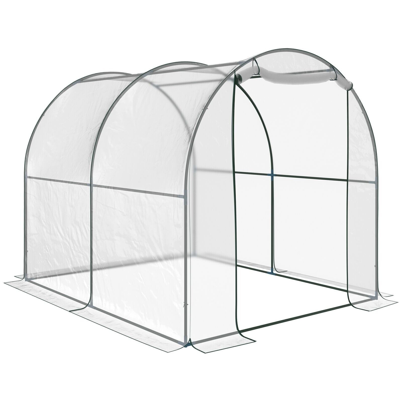 Walk In Polytunnel Greenhouse Door PVC Cover 2.5 x 2m Garden Potting Plant Shed - Home and Garden Furniture Shop - #rustic - furniture#