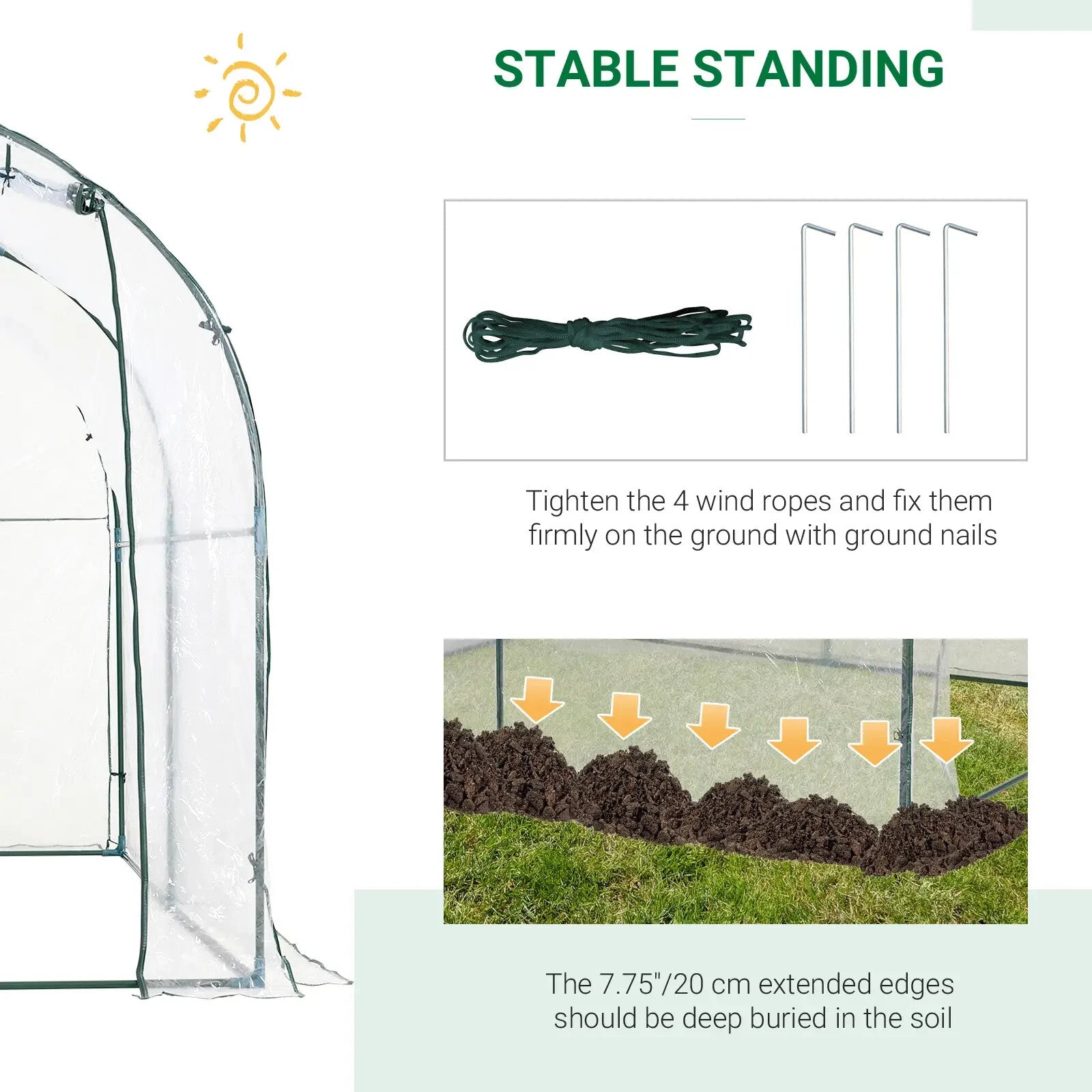 Walk In Polytunnel Greenhouse Door PVC Cover 2.5 x 2m Garden Potting Plant Shed - Home and Garden Furniture Shop - rustic - furniture