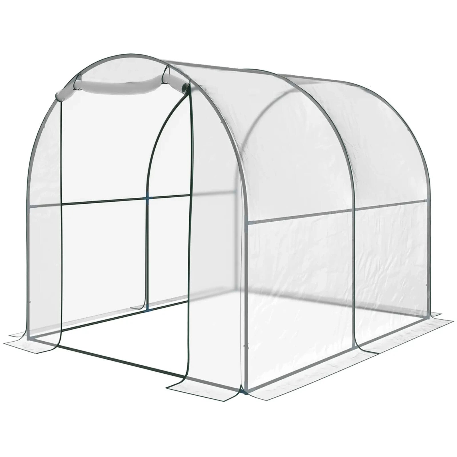 Walk In Polytunnel Greenhouse Door PVC Cover 2.5 x 2m Garden Potting Plant Shed - Home and Garden Furniture Shop - rustic - furniture