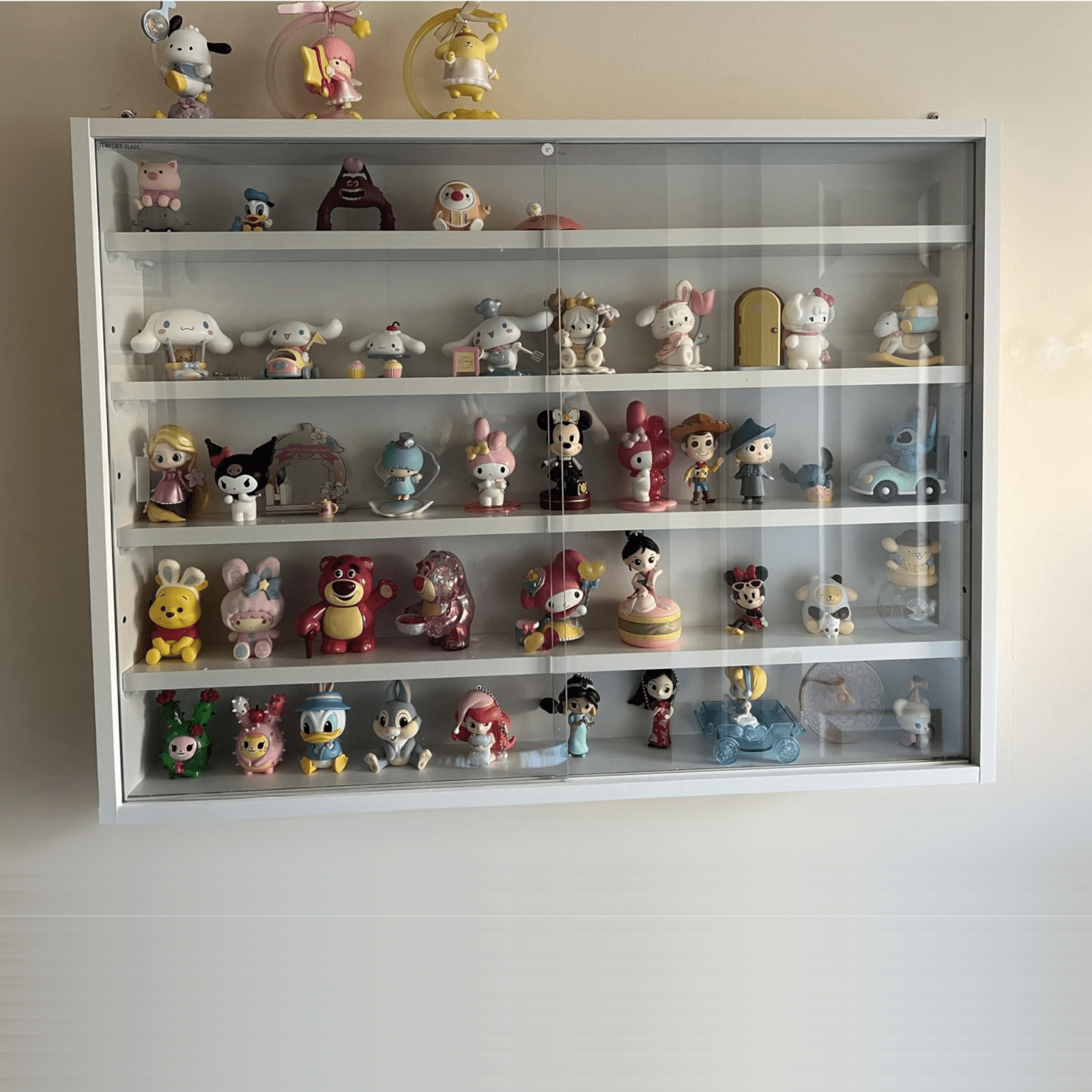 Wall Glass Display Cabinet Models Vitrine Collectors Storage Box 5 Shelves Unit - Home and Garden Furniture Shop - rustic - furniture