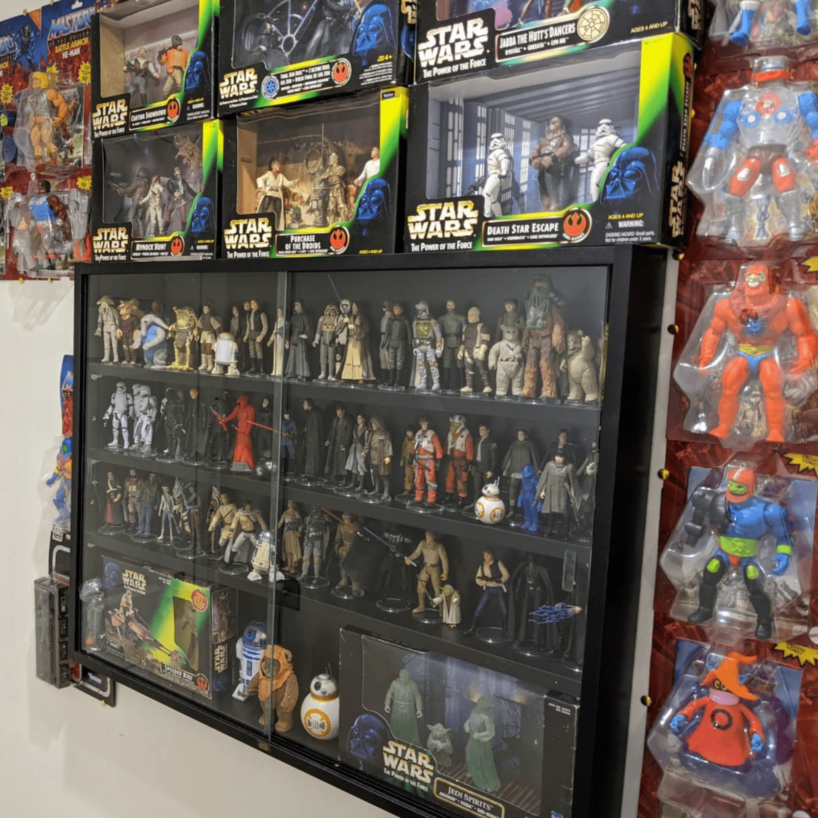 Wall Glass Display Cabinet Models Vitrine Collectors Storage Box 5 Shelves Unit - Home and Garden Furniture Shop - rustic - furniture