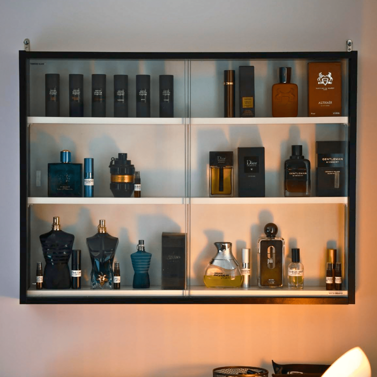 Wall Glass Display Cabinet Models Vitrine Collectors Storage Box 5 Shelves Unit - Home and Garden Furniture Shop - rustic - furniture