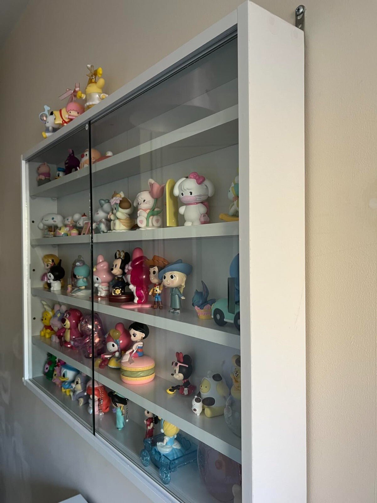 Wall Glass Display Cabinet Models Vitrine Collectors Storage Box 5 Shelves Unit - Home and Garden Furniture Shop - rustic - furniture