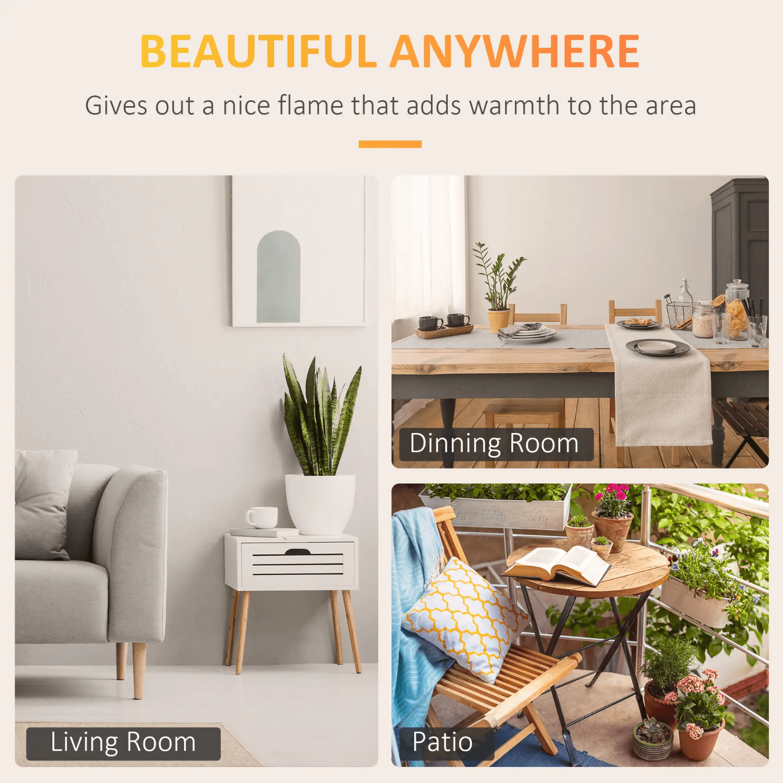 Wall Mounted Ethanol Fireplace Bioethanol Heater Fire 1.2L Tank 3 Hours Burning - Home and Garden Furniture Shop - rustic - furniture