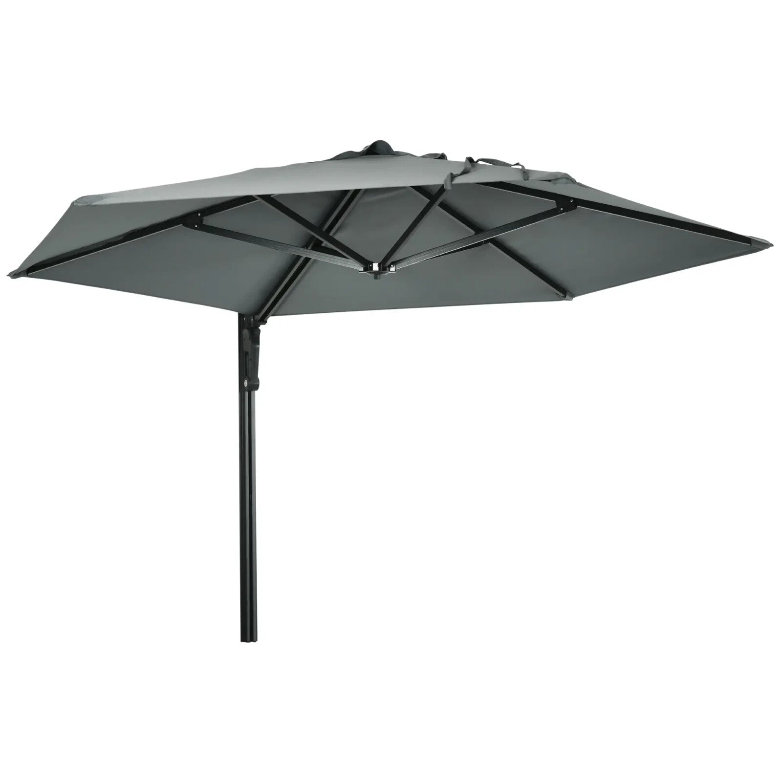 Wall Mounted Garden Parasol with 180 Degree Rotating Canopy for Patio Porch Deck - Home and Garden Furniture Shop - rustic - furniture