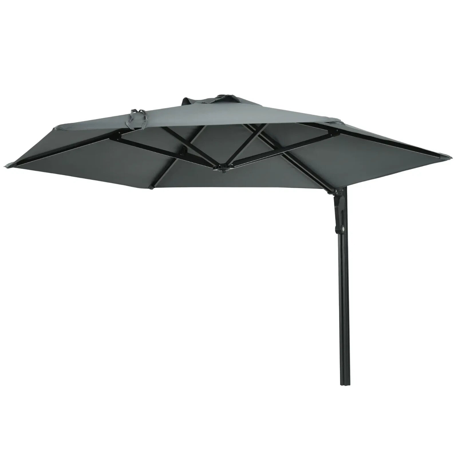 Wall Mounted Garden Parasol with 180 Degree Rotating Canopy for Patio Porch Deck - Home and Garden Furniture Shop - rustic - furniture
