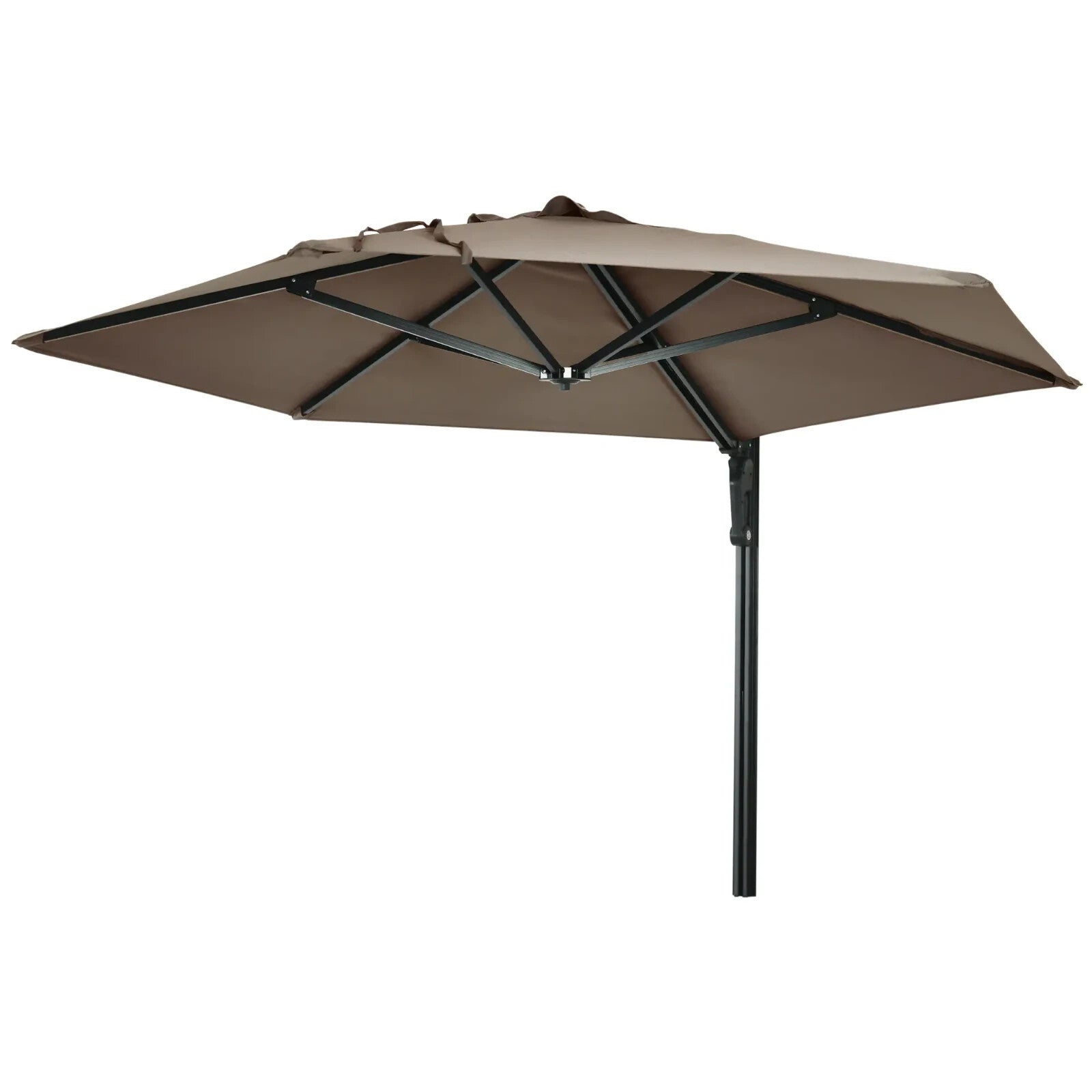 Wall Mounted Parasol 180 Degree Canopy Outdoor Patio Umbrella for Garden Porch - Home and Garden Furniture Shop - rustic - furniture
