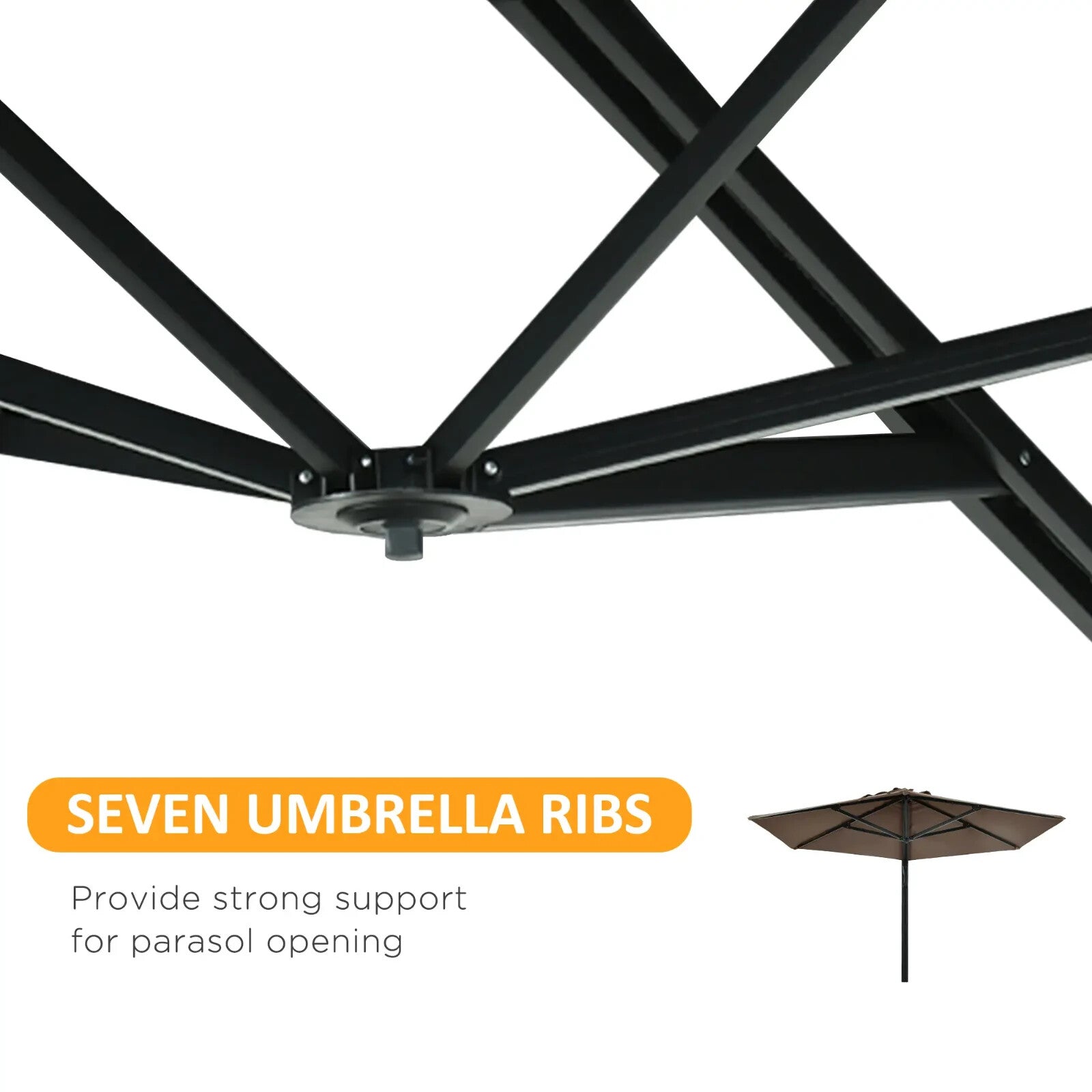 Wall Mounted Parasol 180 Degree Canopy Outdoor Patio Umbrella for Garden Porch - Home and Garden Furniture Shop - rustic - furniture