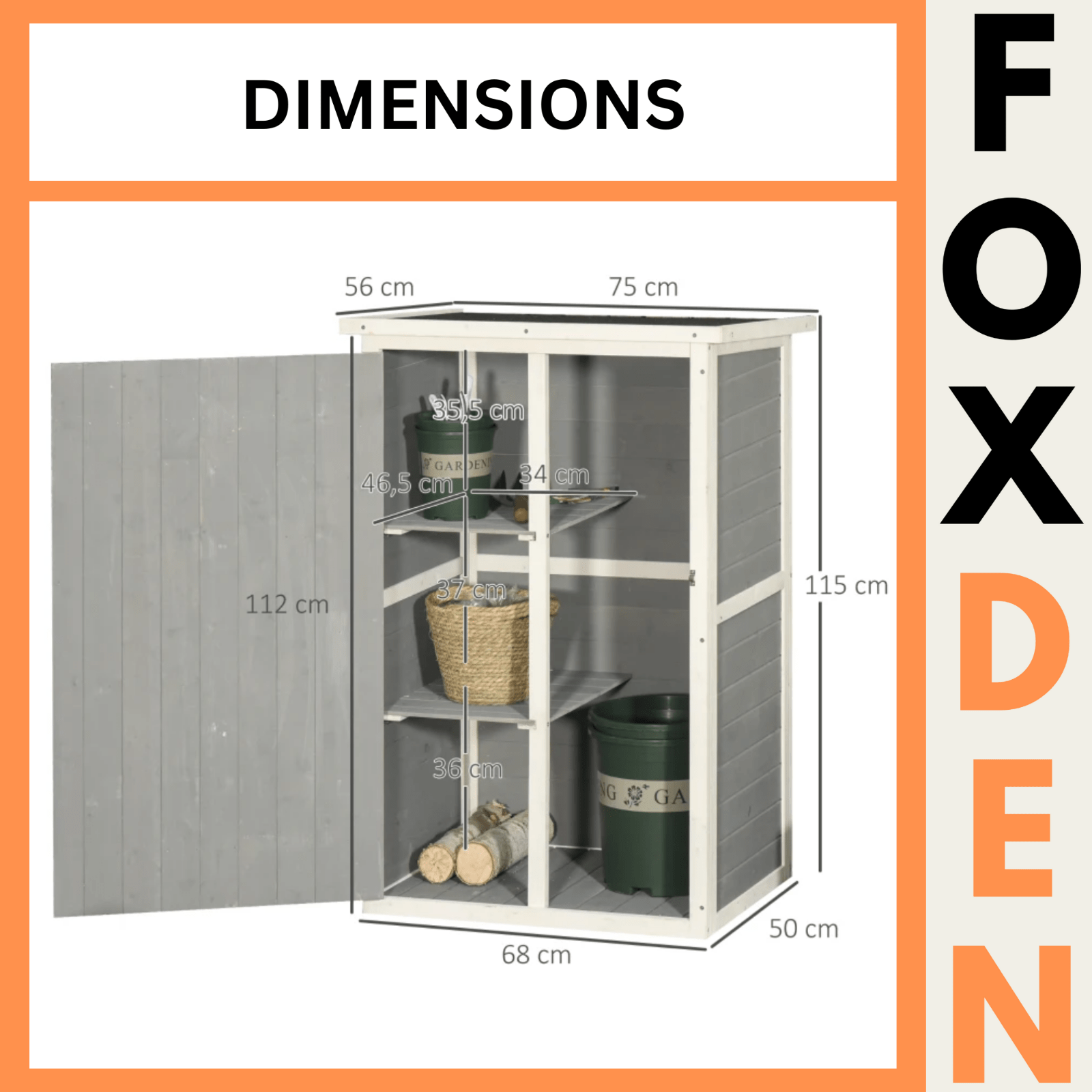 Waterproof Wooden Garden Shed Outdoor Utility Cabinet Storage Small Tool Box Fir - Home and Garden Furniture Shop - rustic - furniture