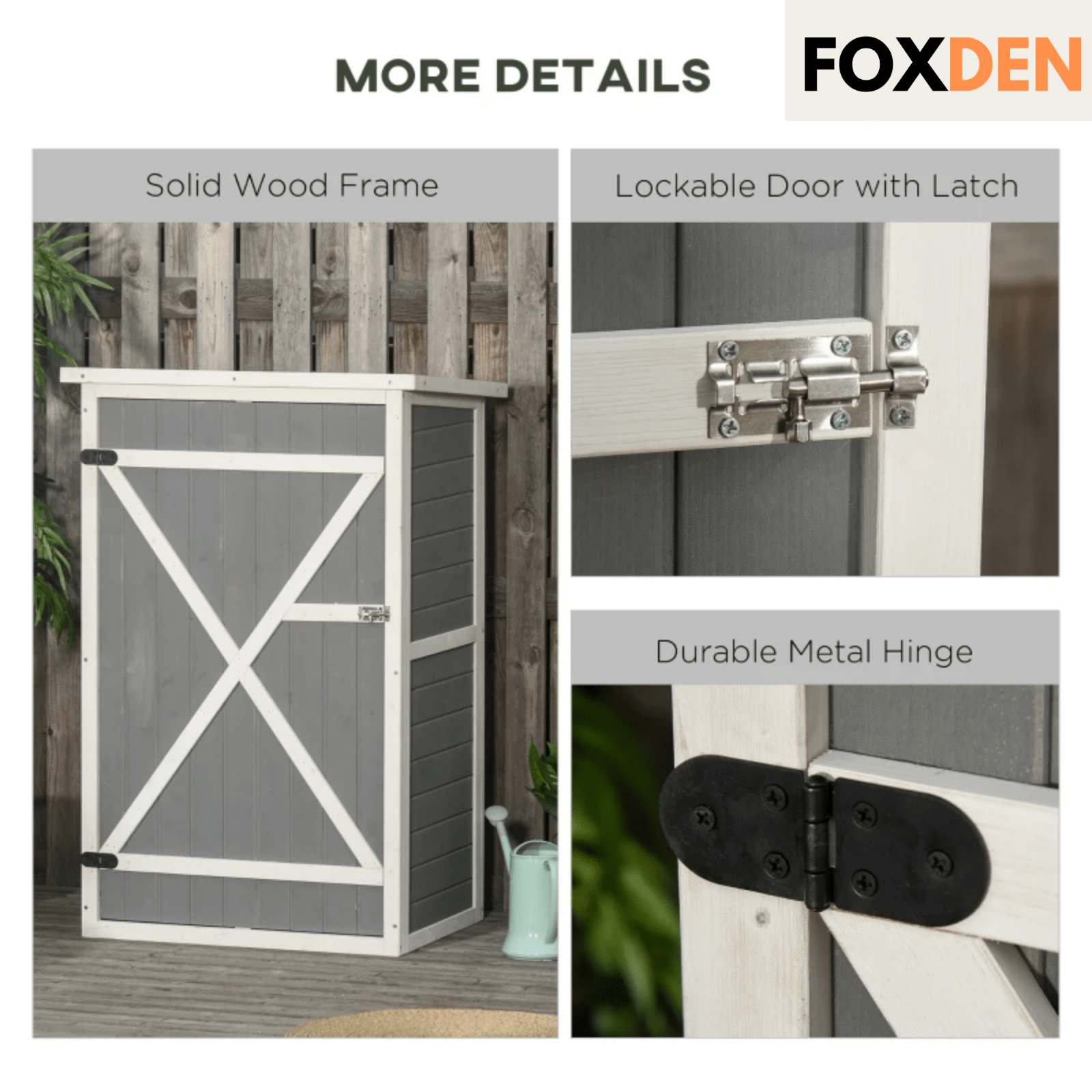 Waterproof Wooden Garden Shed Outdoor Utility Cabinet Storage Small Tool Box Fir - Home and Garden Furniture Shop - rustic - furniture