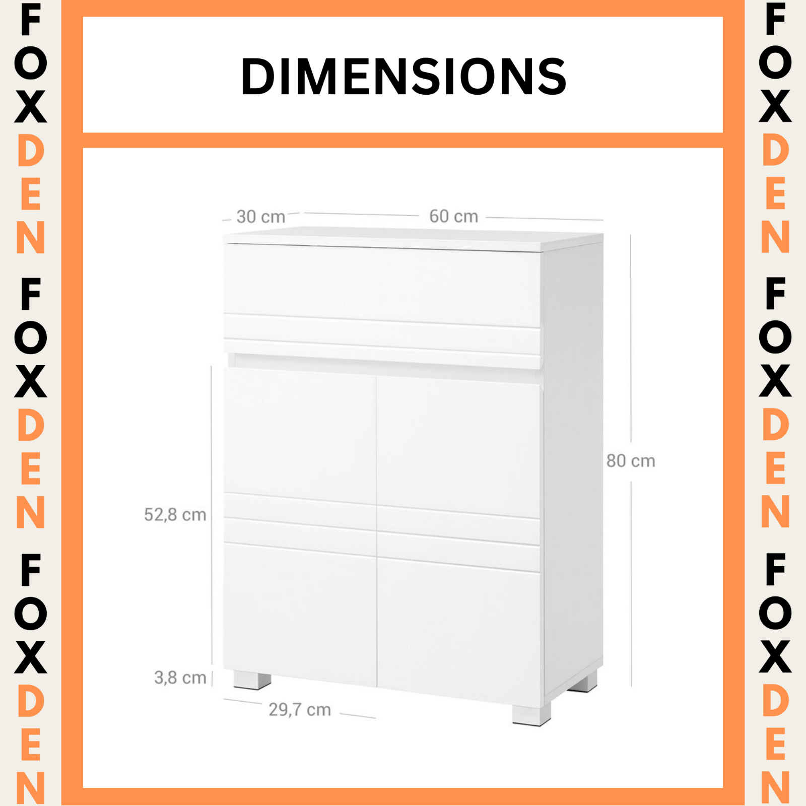 White Bathroom Floor Cabinet Freestanding 2 Doors Drawer Cupboard Storage Shelf - Home and Garden Furniture Shop - #rustic - furniture#