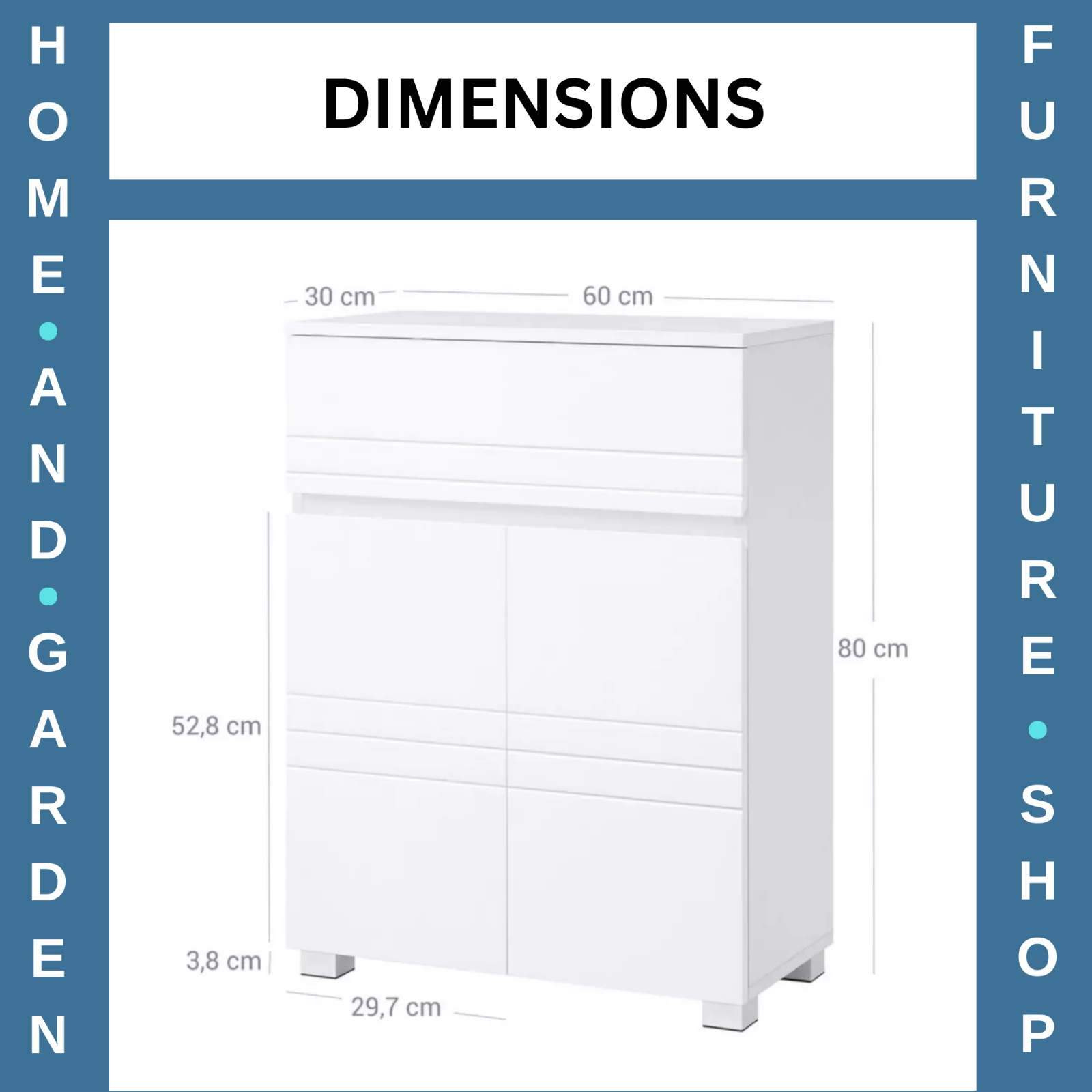 White Bathroom Floor Cabinet Freestanding 2 Doors Drawer Cupboard Storage Shelf - Home and Garden Furniture Shop - rustic - furniture