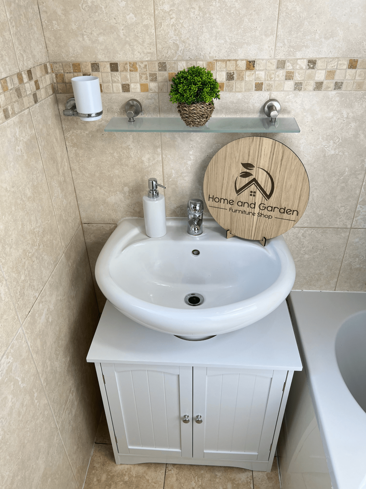 White Bathroom Under Sink Cabinet Basin Storage Unit Floor Cupboard Furniture - Home and Garden Furniture Shop - rustic - furniture