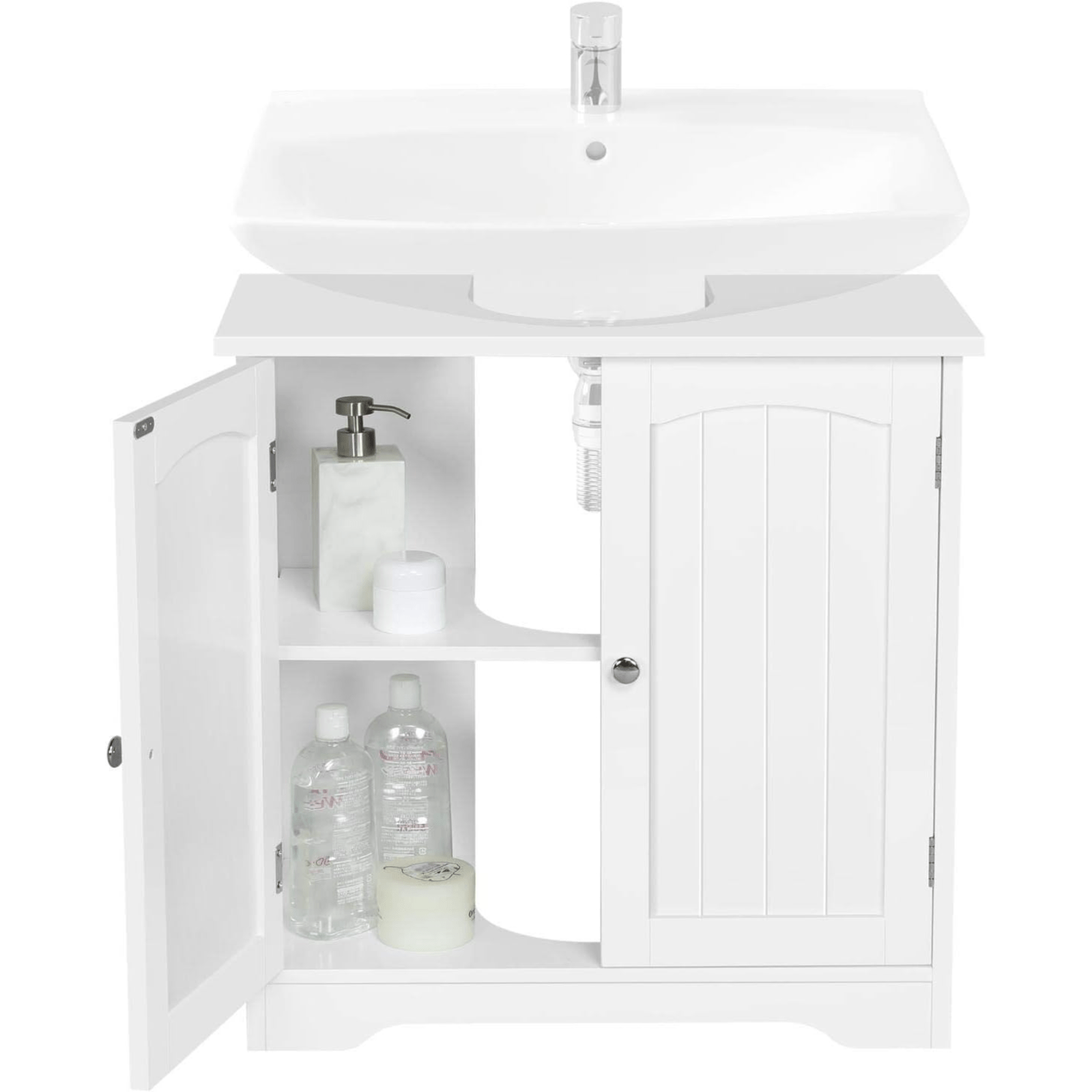 White Bathroom Under Sink Cabinet Basin Storage Unit Floor Cupboard Furniture - Home and Garden Furniture Shop - rustic - furniture