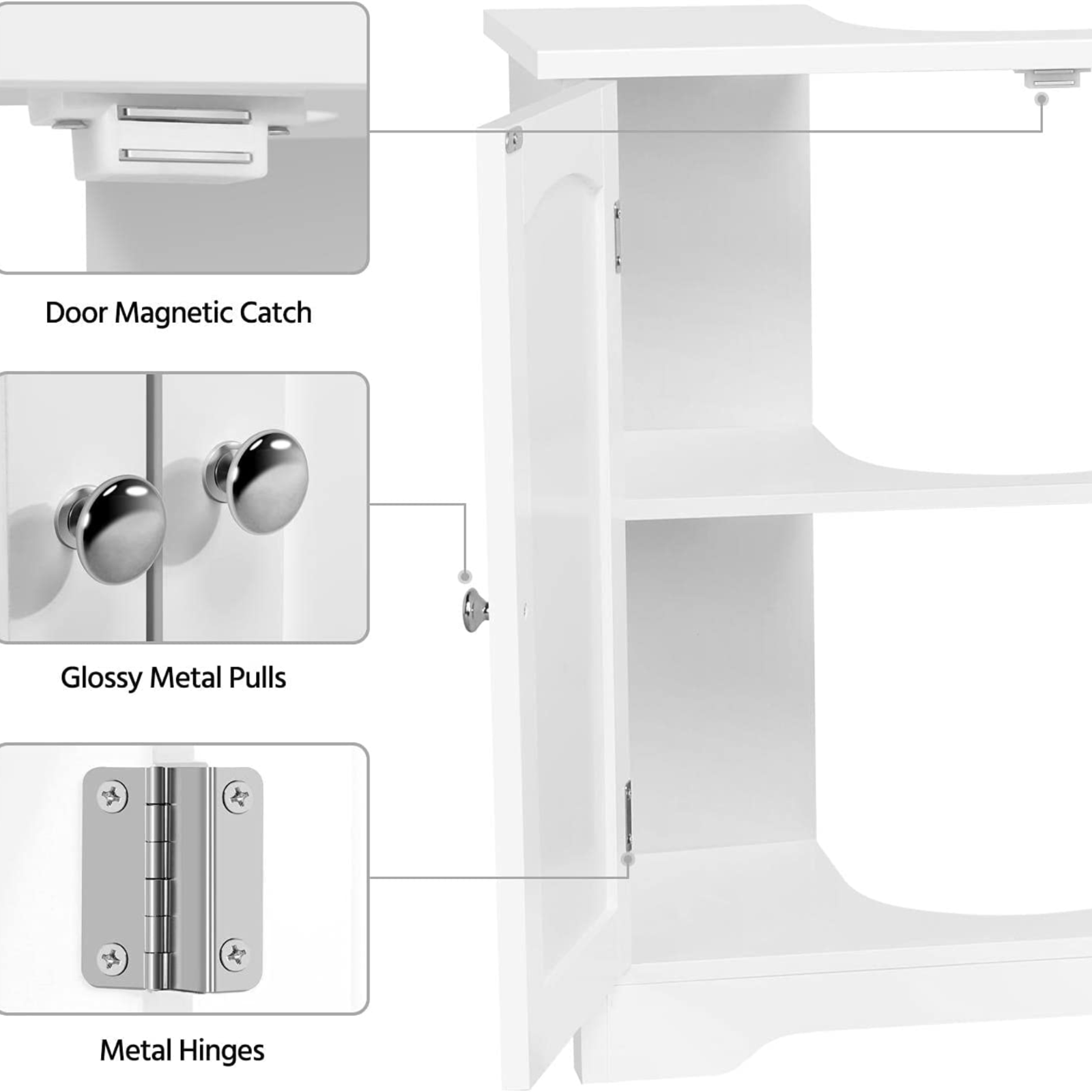 White Bathroom Under Sink Cabinet Basin Storage Unit Floor Cupboard Furniture - Home and Garden Furniture Shop - rustic - furniture
