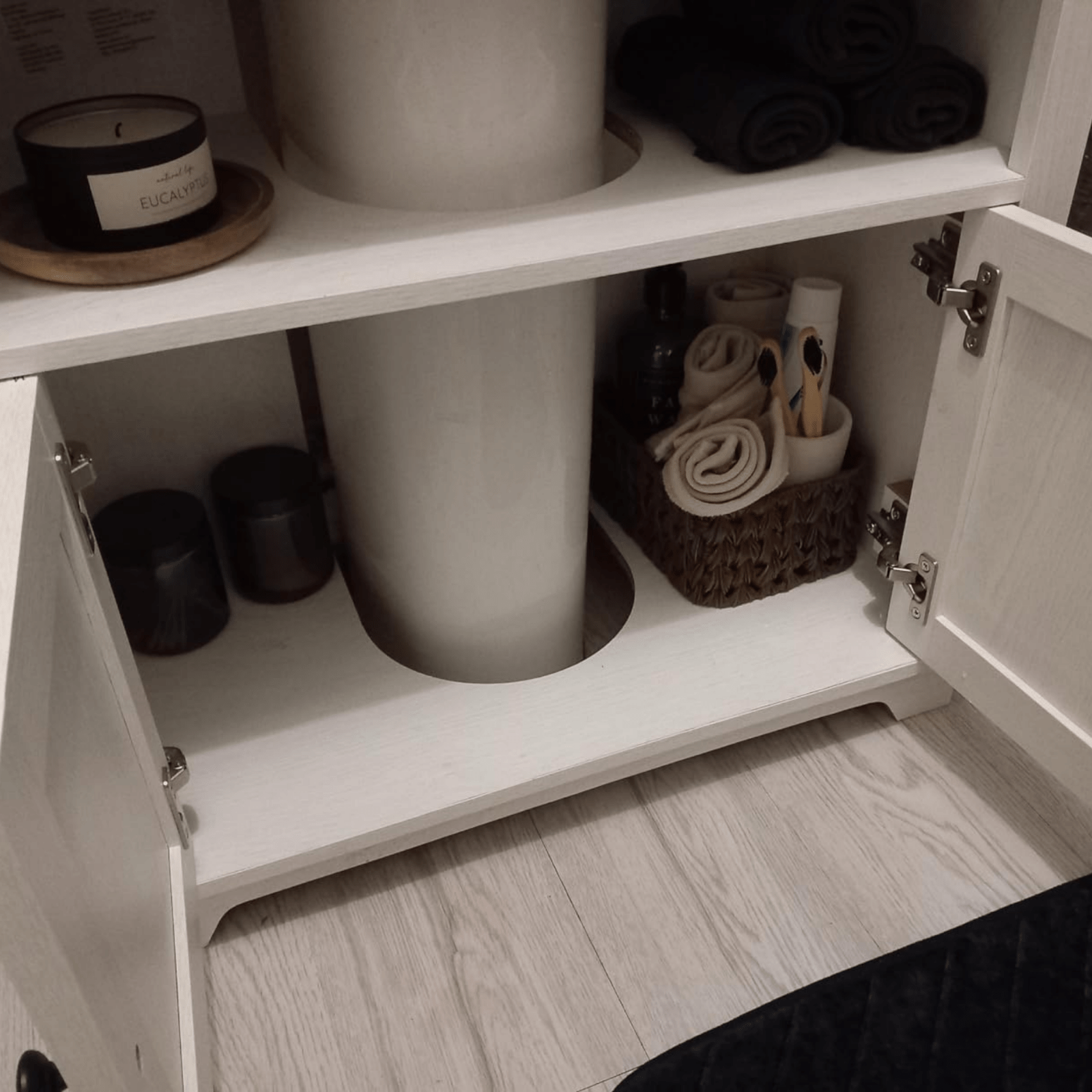 White Bathroom Under Sink Vanity Unit Wash Basin Base Cabinet Storage Cupboard - Home and Garden Furniture Shop - rustic - furniture