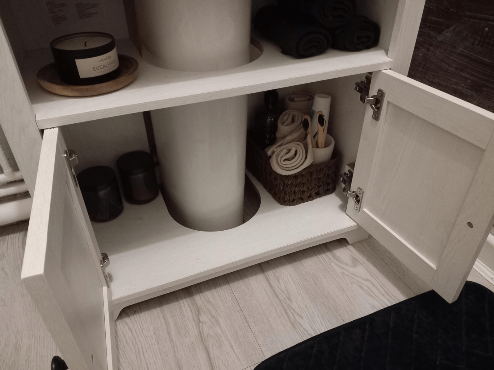 White Bathroom Under Sink Vanity Unit Wash Basin Base Cabinet Storage Cupboard - Home and Garden Furniture Shop - rustic - furniture