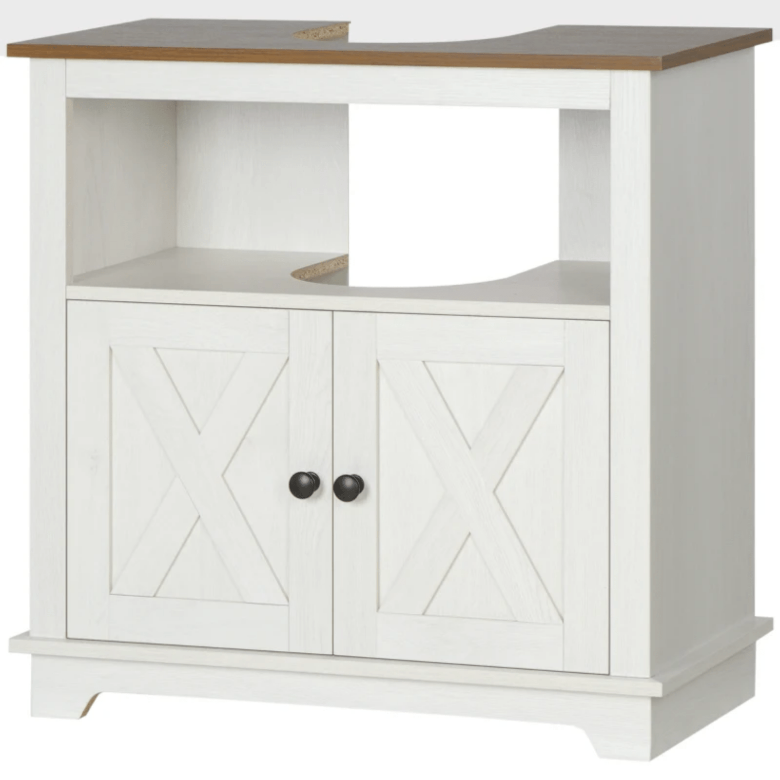 White Bathroom Under Sink Vanity Unit Wash Basin Base Cabinet Storage Cupboard - Home and Garden Furniture Shop - rustic - furniture