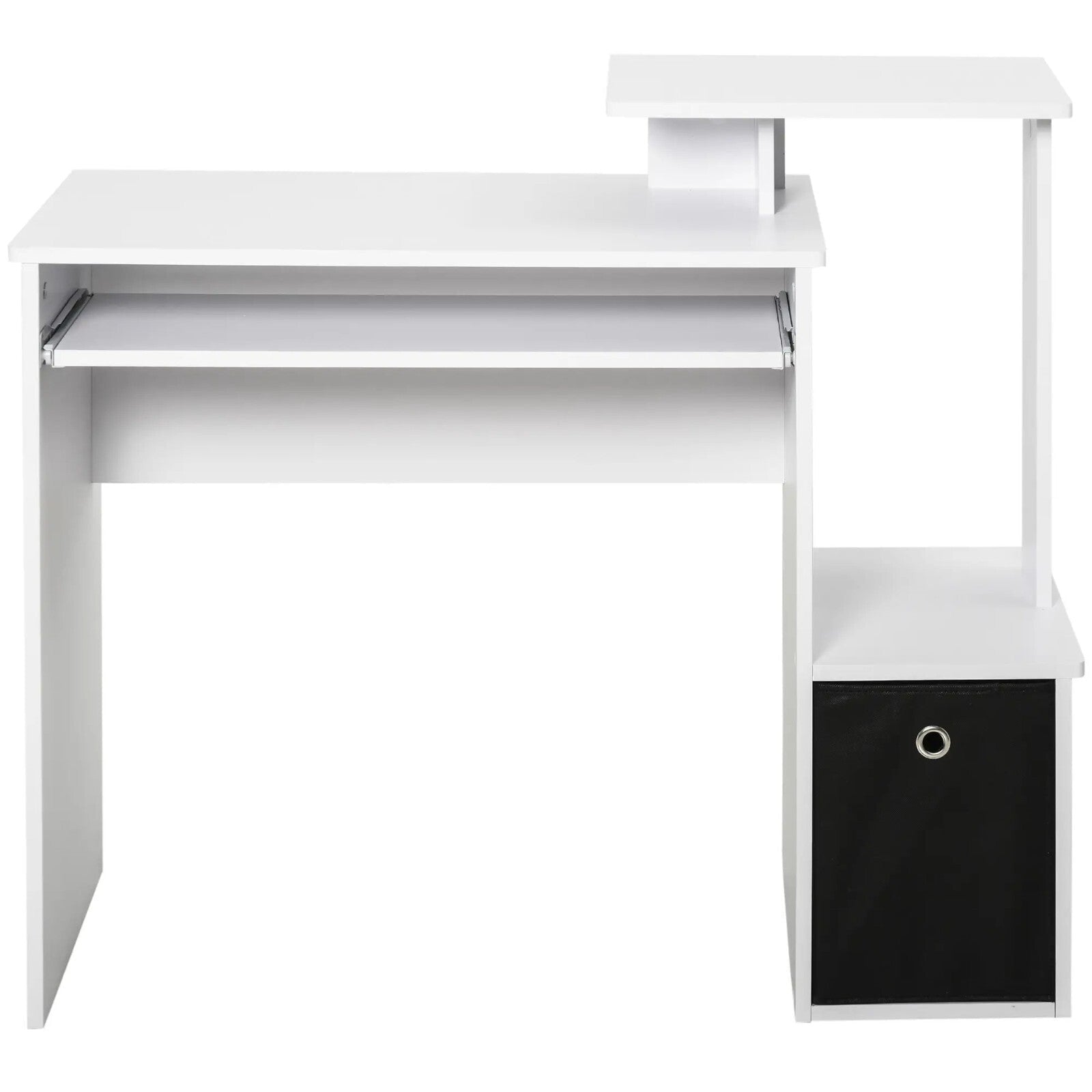 White Computer Desk Shelves Home Office Study Workstation Table PC Laptop Desks - Home and Garden Furniture Shop - rustic - furniture