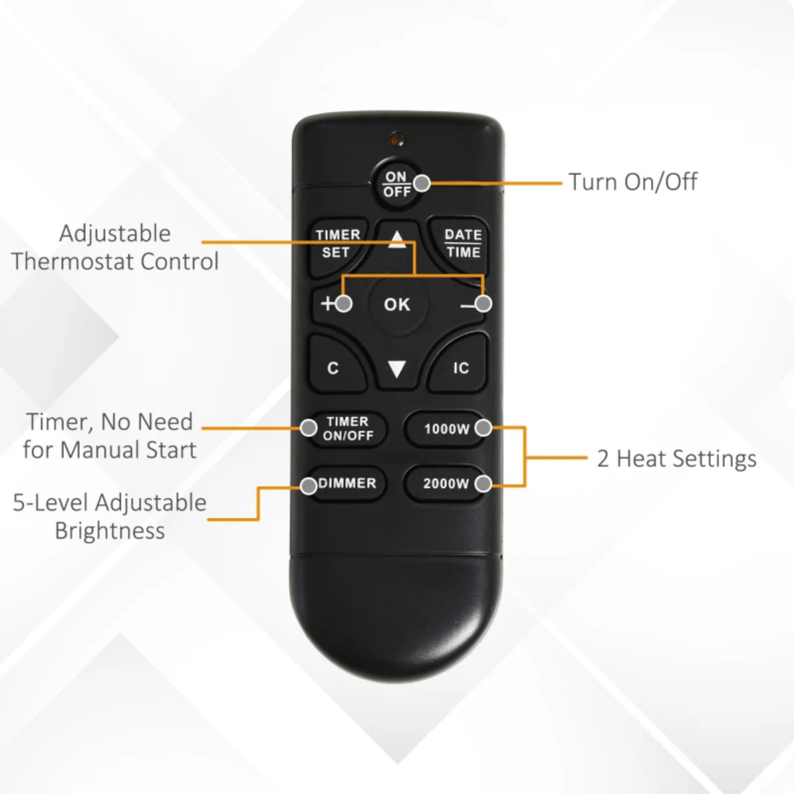 White Electric Fireplace Heater Mantelpiece Surround Set LED Flames Remote Timer - Home and Garden Furniture Shop - rustic - furniture