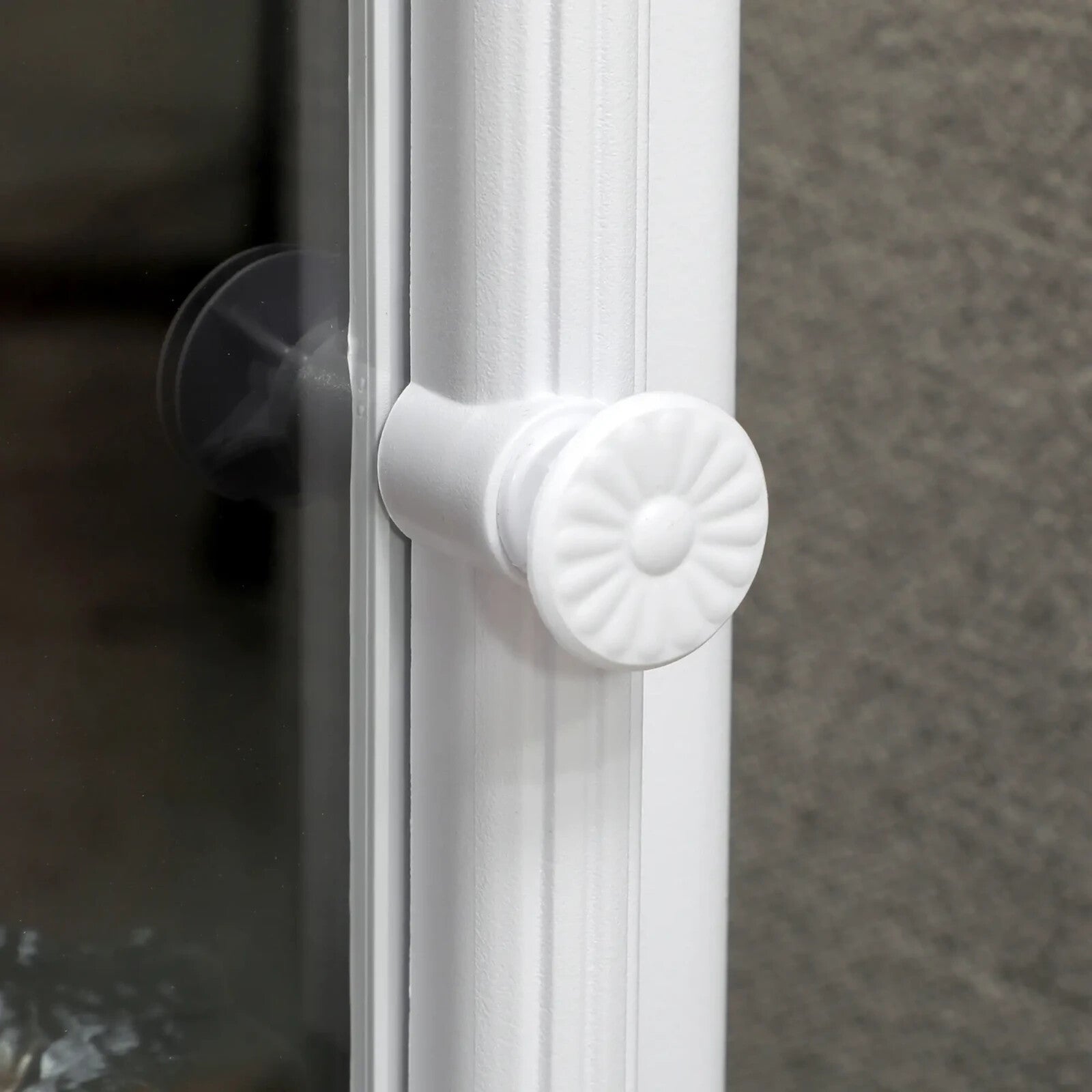 White Freestanding Electric Stove Heater Glass Door LED Flame Effect Fireplace - Home and Garden Furniture Shop - rustic - furniture