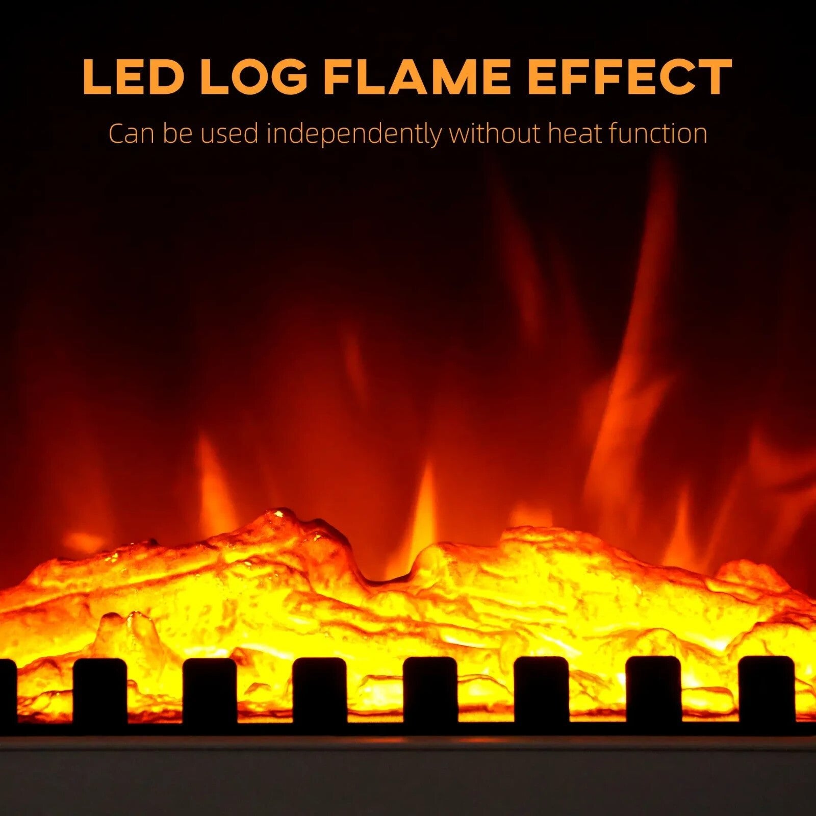 White Freestanding Electric Stove Heater Glass Door LED Flame Effect Fireplace - Home and Garden Furniture Shop - rustic - furniture