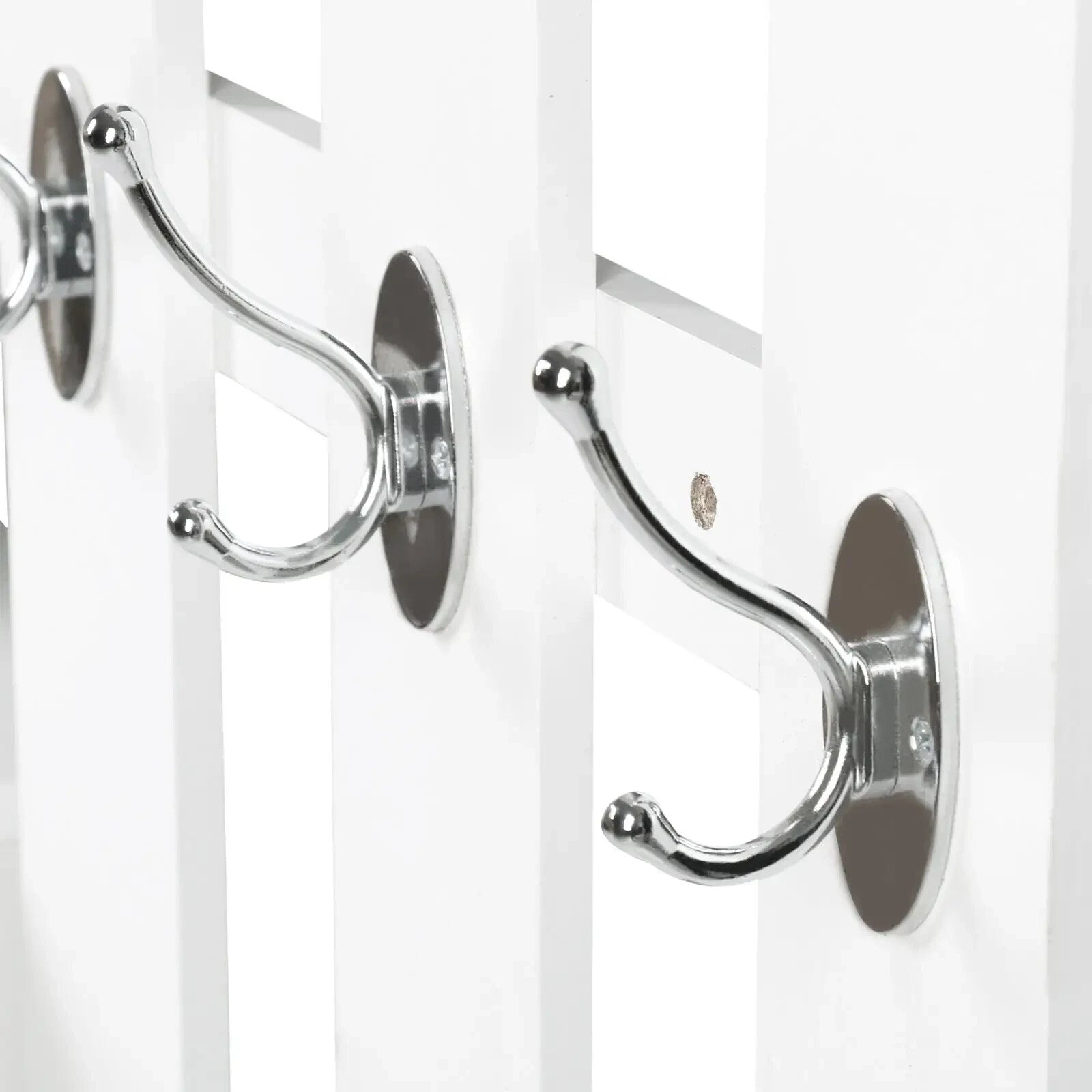 White Hallway Shoe Storage Unit Coat Rack Stand Bench Shelf Cabinet Mirror Hooks - Home and Garden Furniture Shop - rustic - furniture