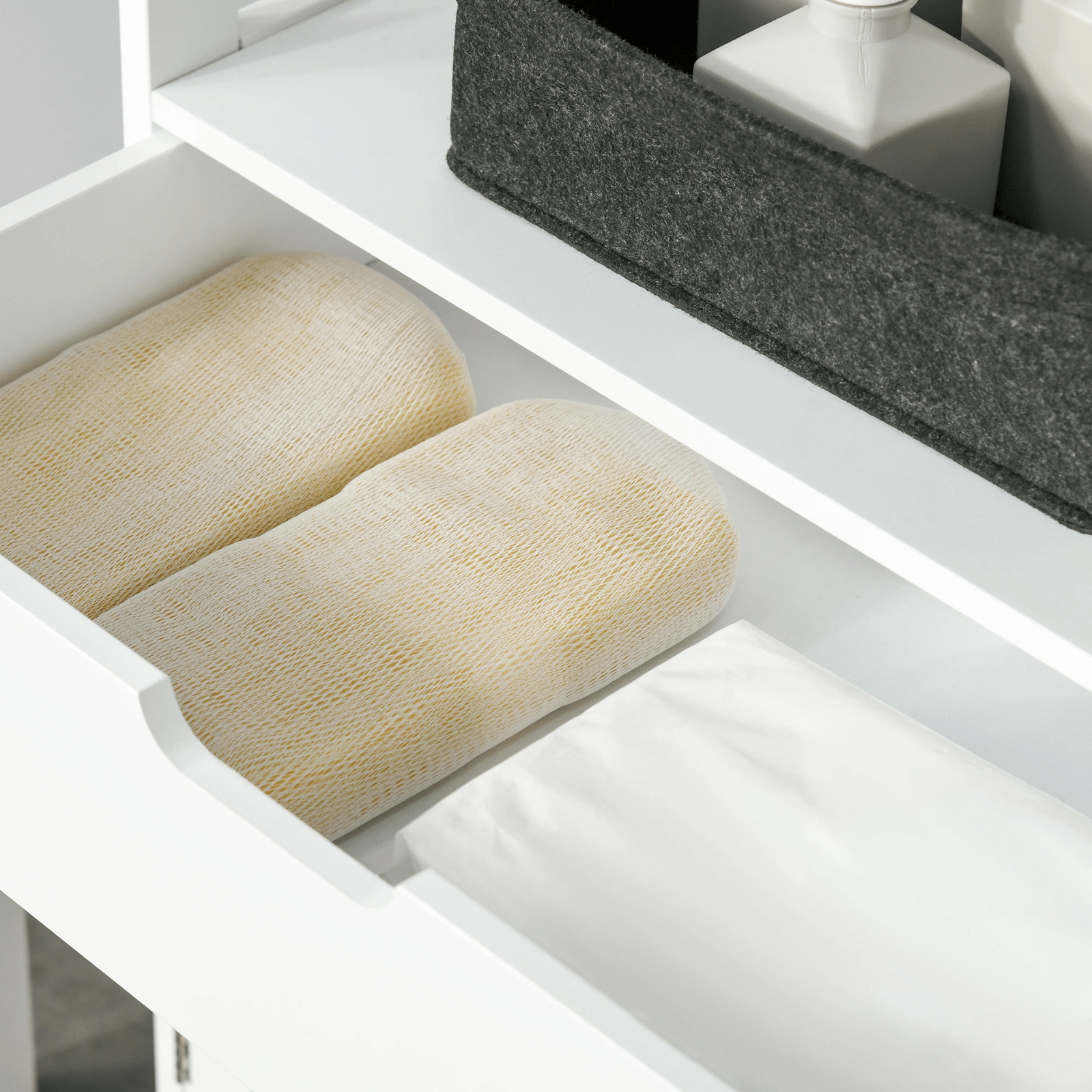 White Large Bathroom Floor Cabinet Storage Unit Kitchen Cupboard Larder Shelving - Home and Garden Furniture Shop - rustic - furniture