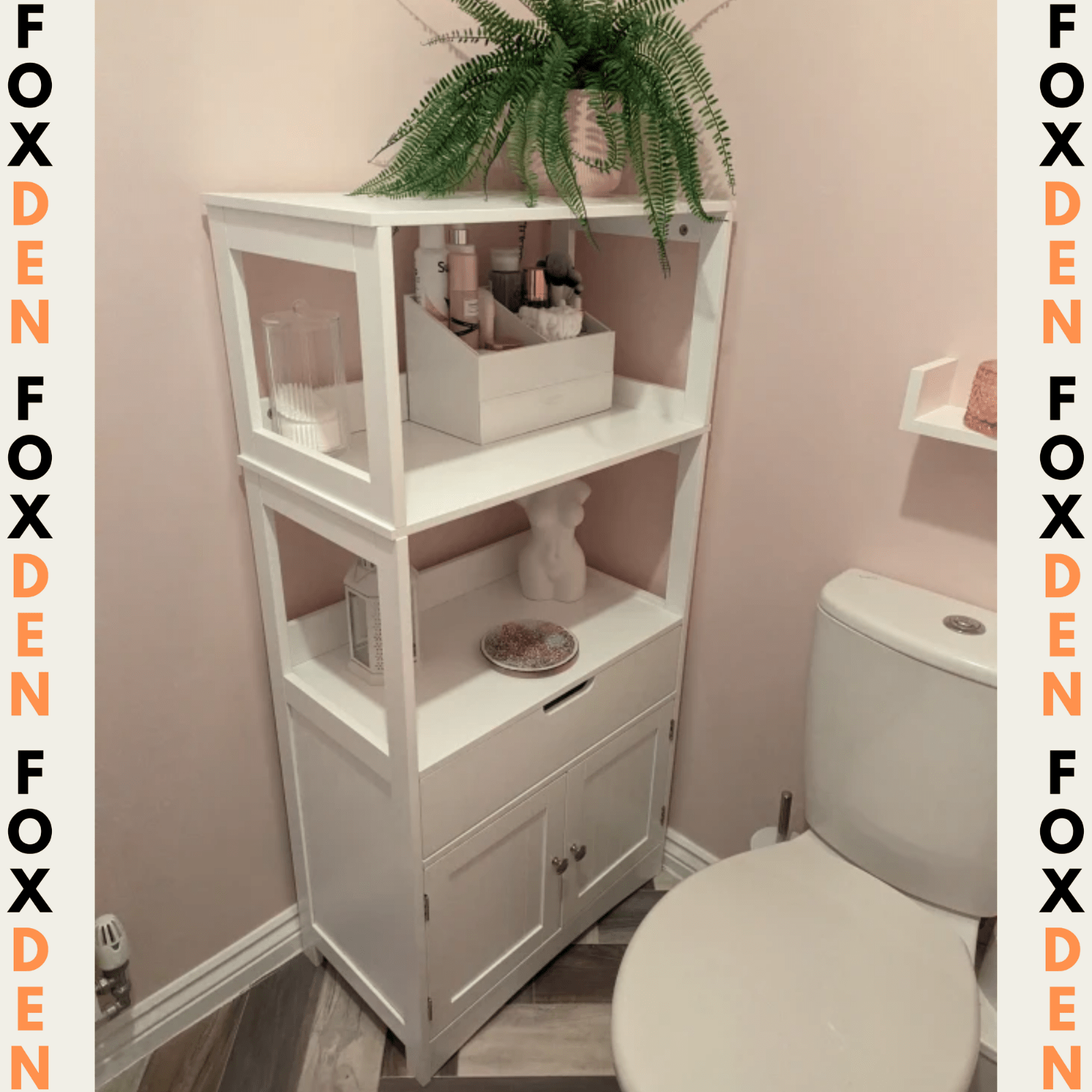 White Large Bathroom Floor Cabinet Storage Unit Kitchen Cupboard Larder Shelving - Home and Garden Furniture Shop - rustic - furniture
