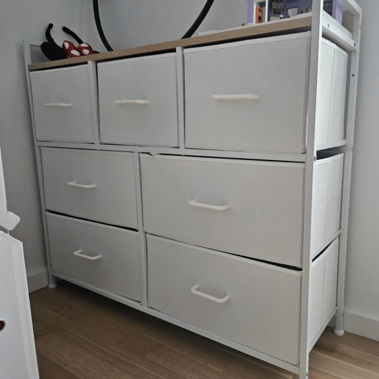 White Large Chest of Drawers 7 Bedroom Furniture Vintage Dresser Metal Storage - Home and Garden Furniture Shop - rustic - furniture