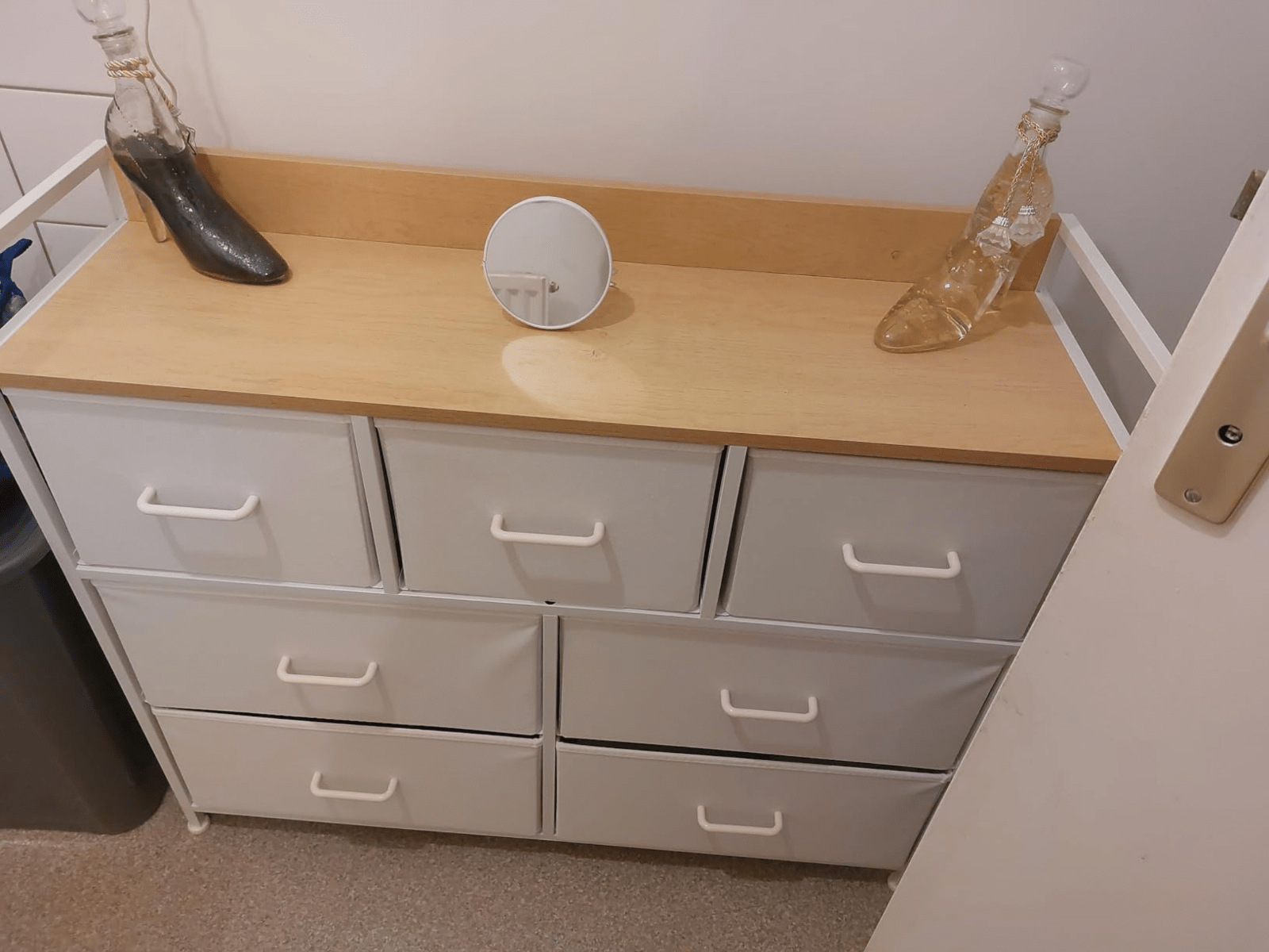White Large Chest of Drawers 7 Bedroom Furniture Vintage Dresser Metal Storage - Home and Garden Furniture Shop - rustic - furniture
