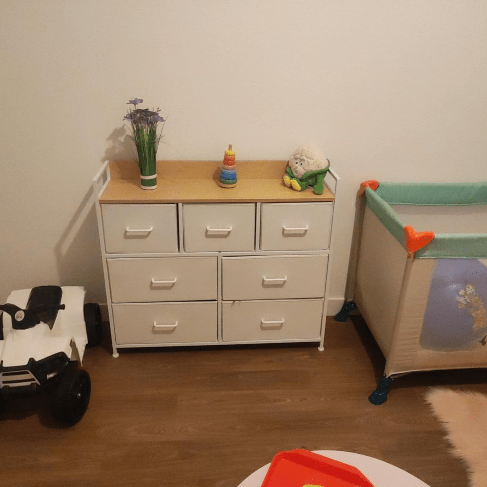 White Large Chest of Drawers 7 Bedroom Furniture Vintage Dresser Metal Storage - Home and Garden Furniture Shop - rustic - furniture