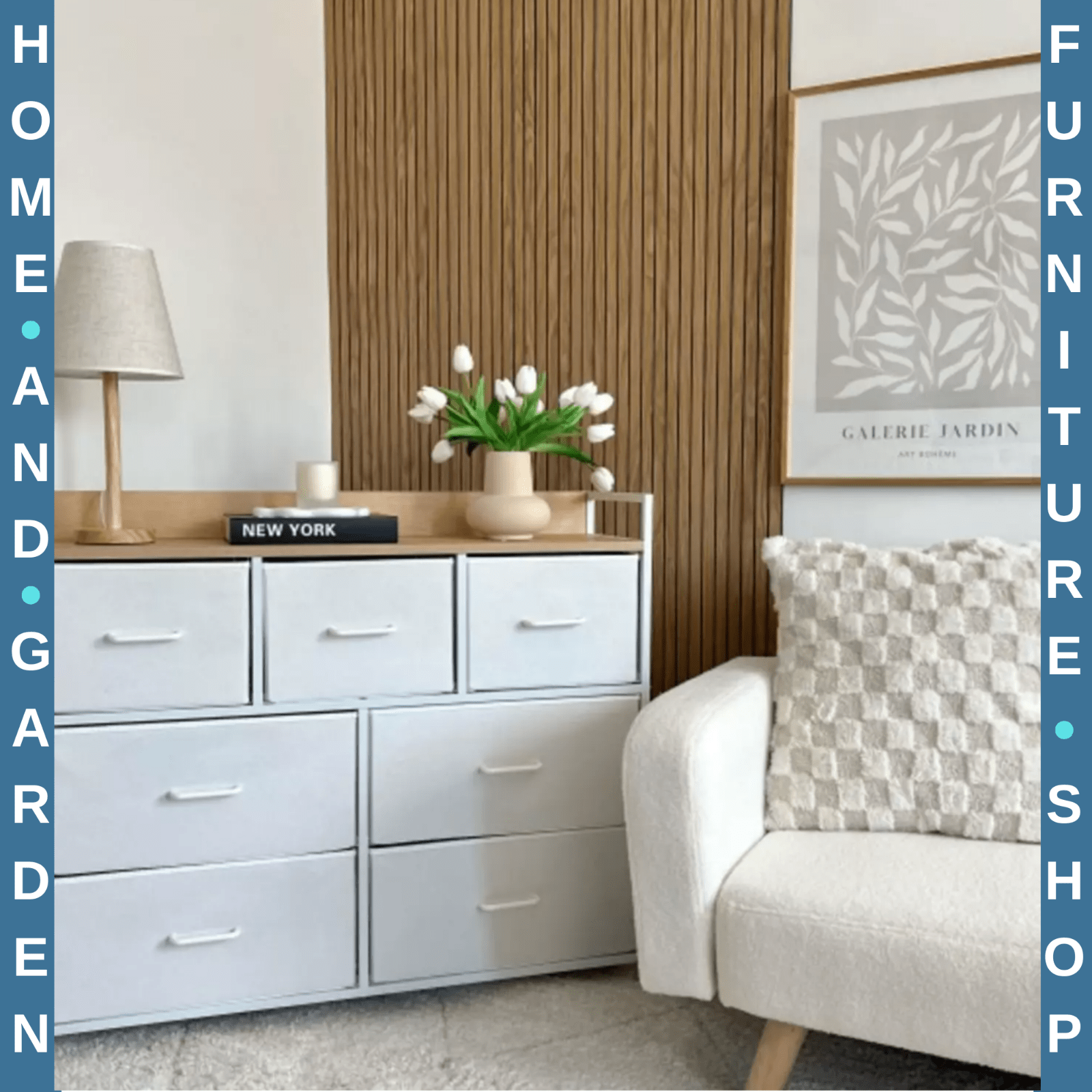 White Oak Large Bedroom Chest of Drawers Vintage Dresser Sideboard Metal Storage - Home and Garden Furniture Shop - rustic - furniture