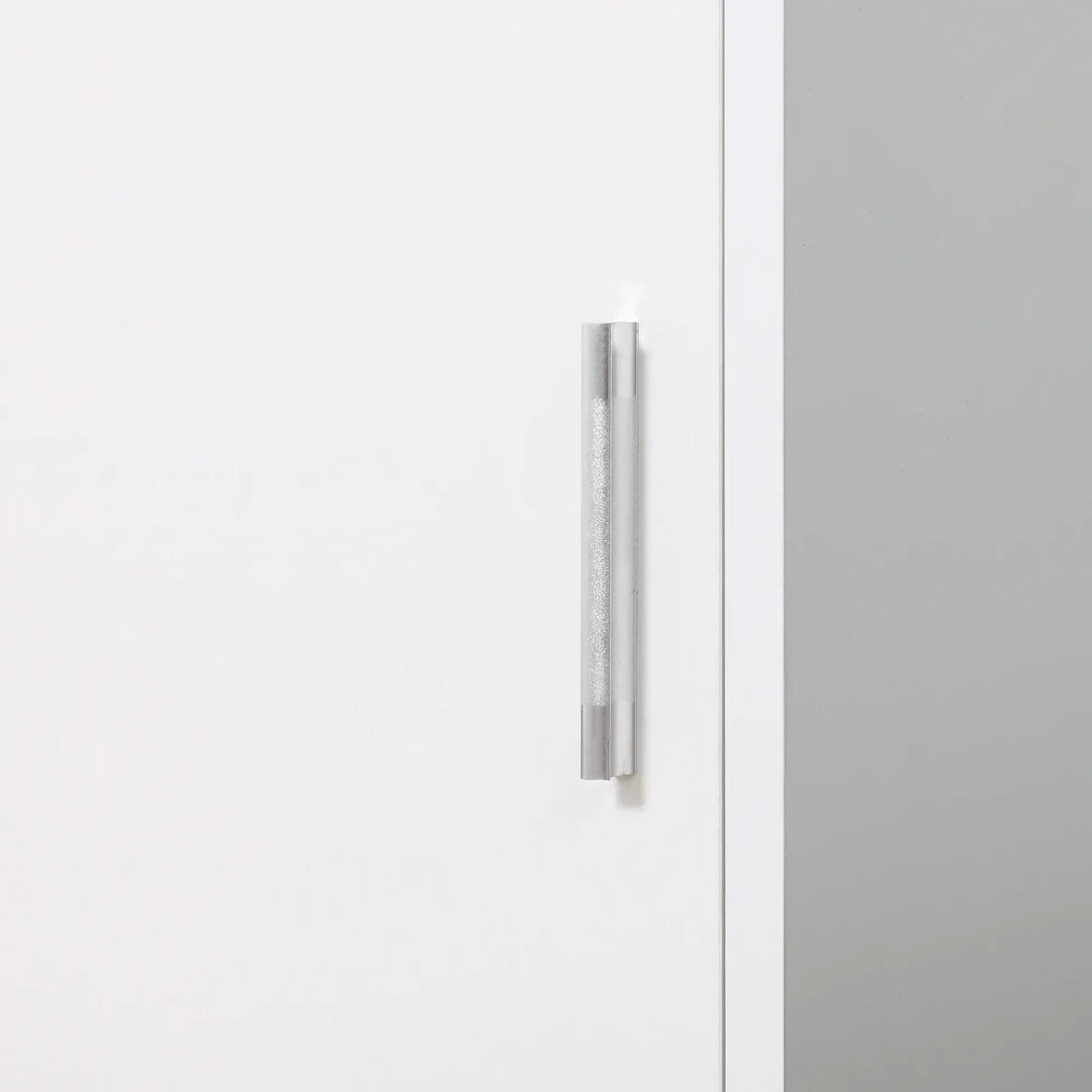 White Tall Mirrored Bathroom Cabinet Storage Cupboard Tallboy Unit Doors Shelves - Home and Garden Furniture Shop - rustic - furniture