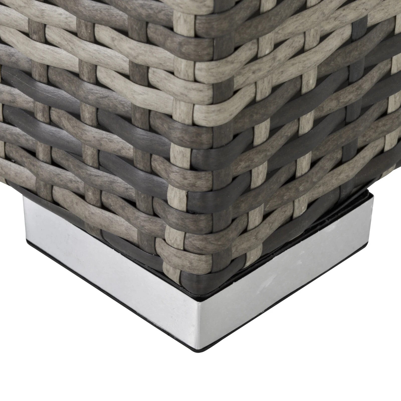 Wicker Patio Coffee Table w/ Glass Top Outdoor Garden Furniture for Balcony Deck - Home and Garden Furniture Shop - rustic - furniture