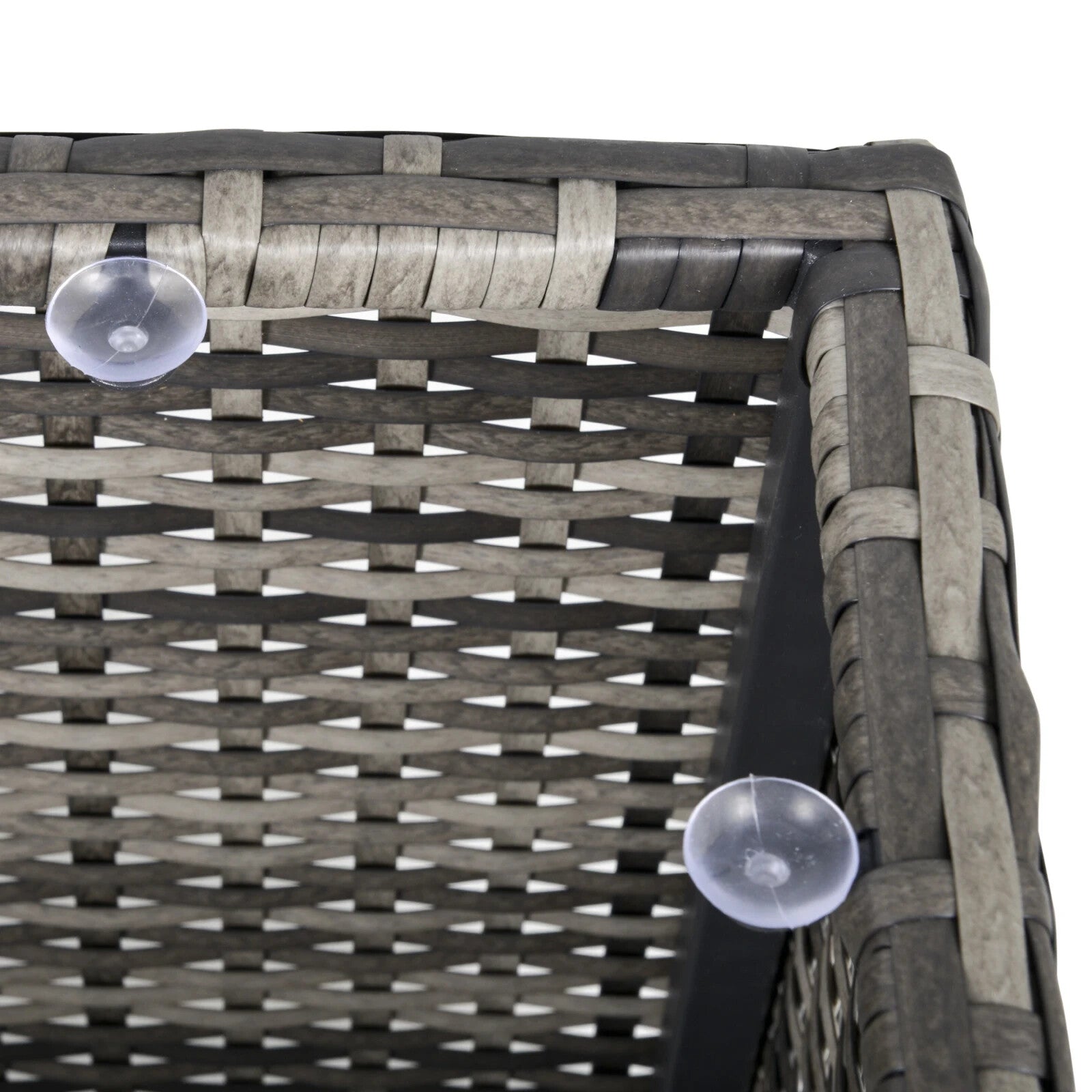 Wicker Patio Coffee Table w/ Glass Top Outdoor Garden Furniture for Balcony Deck - Home and Garden Furniture Shop - rustic - furniture