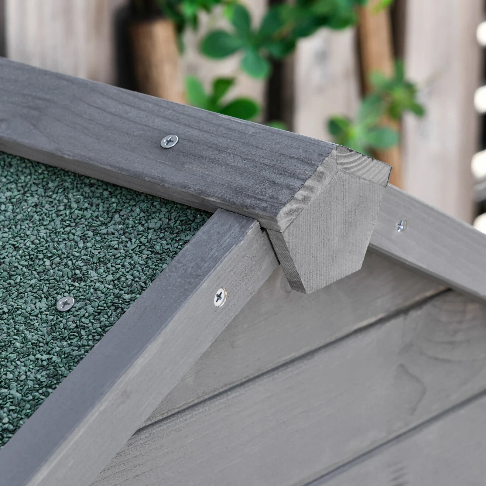 Wood Garden Storage Shed Timber Tool Cabinet Lockable Door Outdoor Utility Roof - Home and Garden Furniture Shop - rustic - furniture