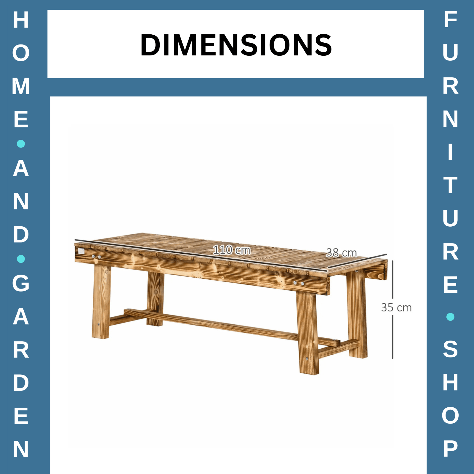 Wooden 2 Person Outdoor Garden Bench Fir Solid Wood Patio Loveseat 110cm Seating - Home and Garden Furniture Shop - rustic - furniture