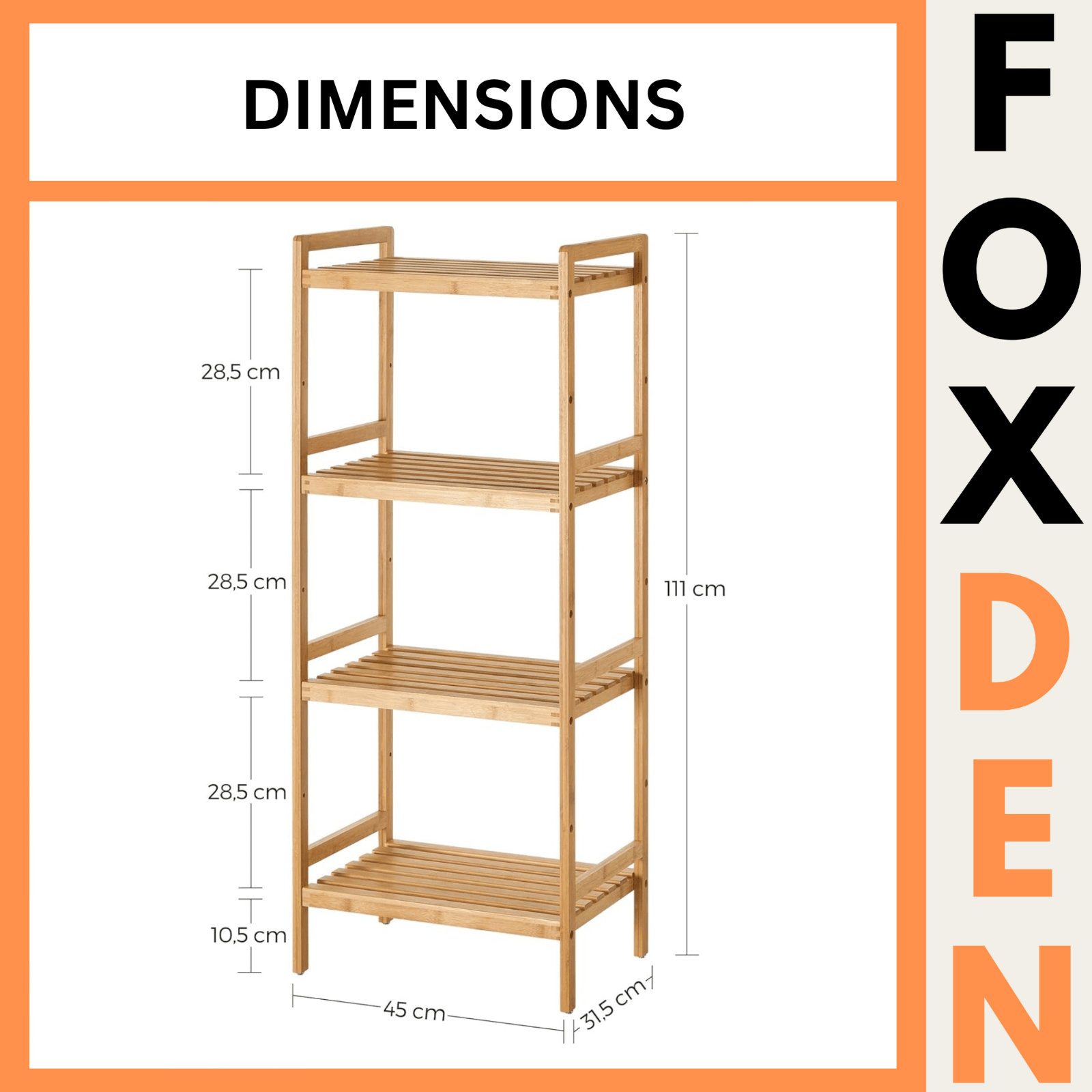 Wooden Bathroom Shelf 4 Tier Shelving Rack Bamboo Storage Unit Display Stand NEW - Home and Garden Furniture Shop - #rustic - furniture#