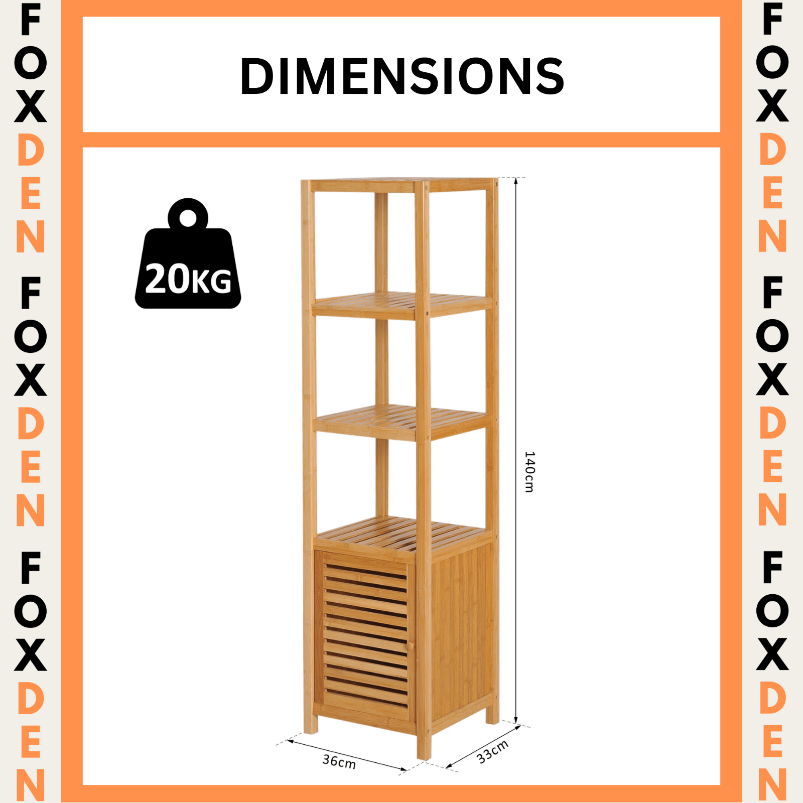 Wooden Bathroom Shelving Unit Storage Cabinet Cupboard Toiletries Organiser Rack - Home and Garden Furniture Shop - rustic - furniture