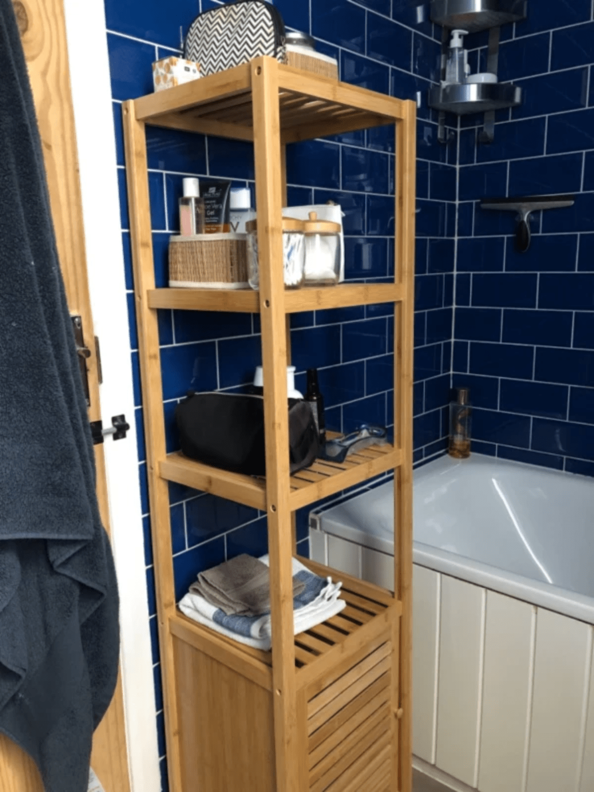 Wooden Bathroom Shelving Unit Storage Cabinet Cupboard Toiletries Organiser Rack - Home and Garden Furniture Shop - rustic - furniture