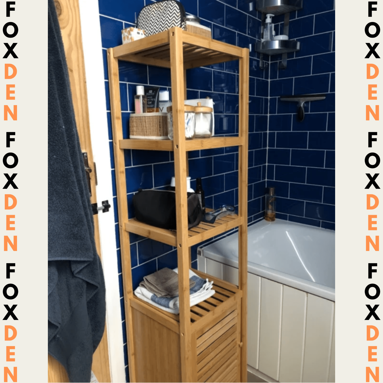 Wooden Bathroom Shelving Unit Storage Cabinet Cupboard Toiletries Organiser Rack - Home and Garden Furniture Shop - rustic - furniture