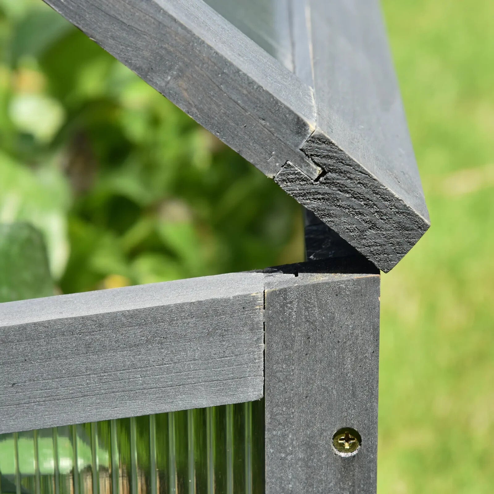 Wooden Cold Frame Greenhouse with Openable Top Polycarbonate Panels 100x65x40 cm - Home and Garden Furniture Shop - rustic - furniture