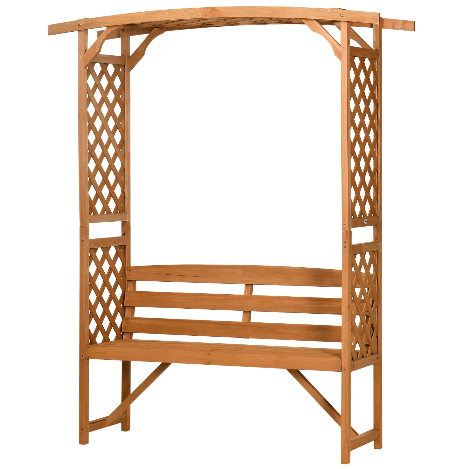 Wooden Garden Arbour Bench Seat Trellis Pergola Roses Plants Climbing Support - Home and Garden Furniture Shop - rustic - furniture