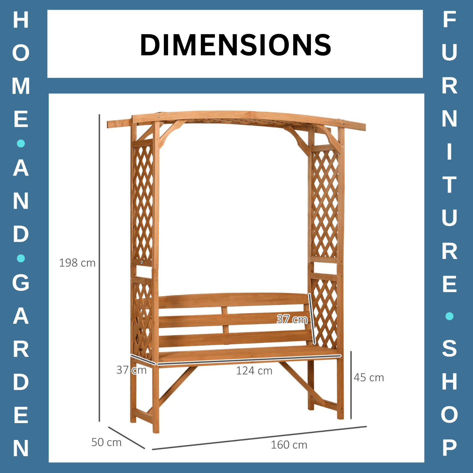 Wooden Garden Arbour Bench w/ Seat for Vines Climbing Plants Outdoor Patio Decor - Home and Garden Furniture Shop - #rustic - furniture#