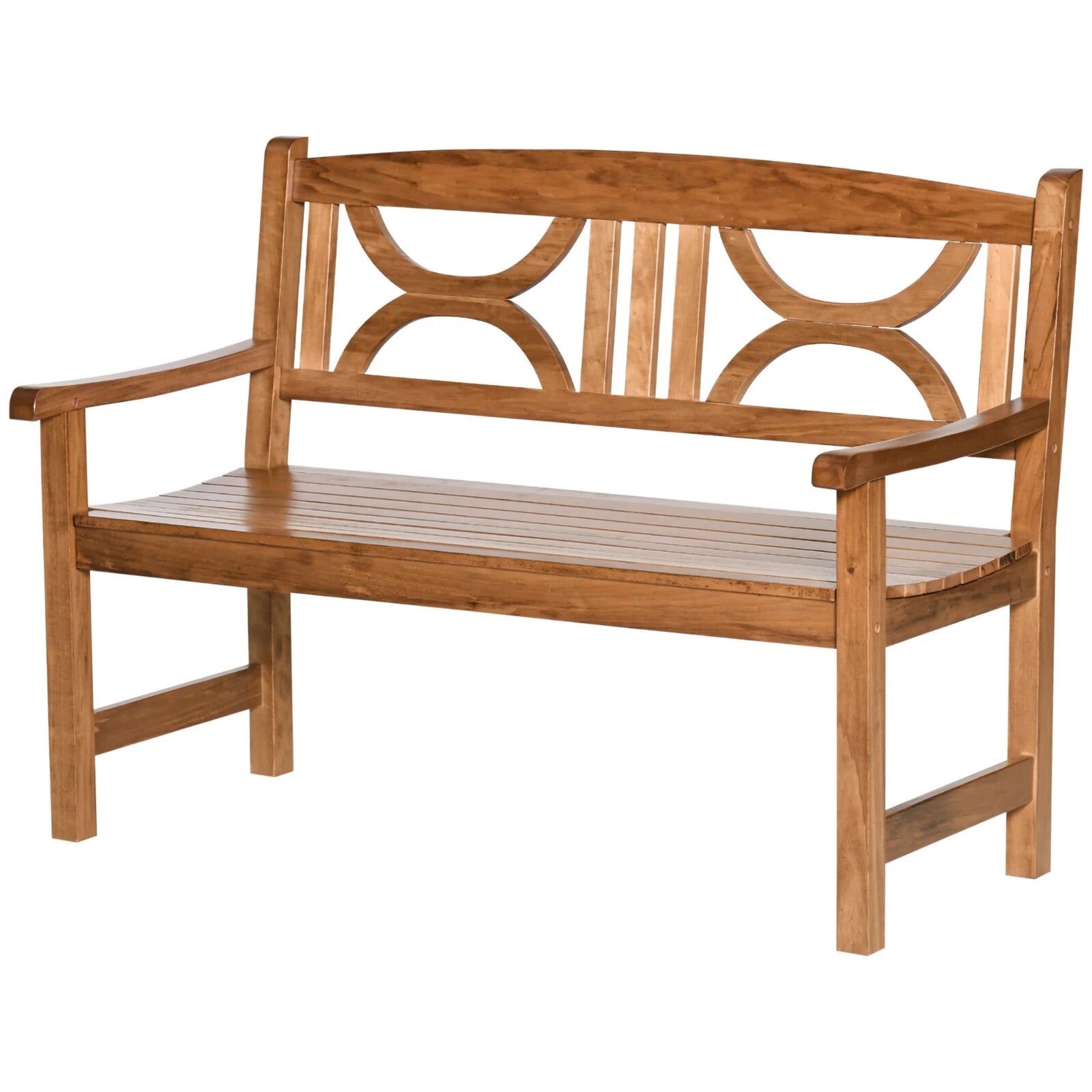 Wooden Garden Bench 2 Seater Outdoor Patio Loveseat for Porch Yard Lawn Decking - Home and Garden Furniture Shop - rustic - furniture